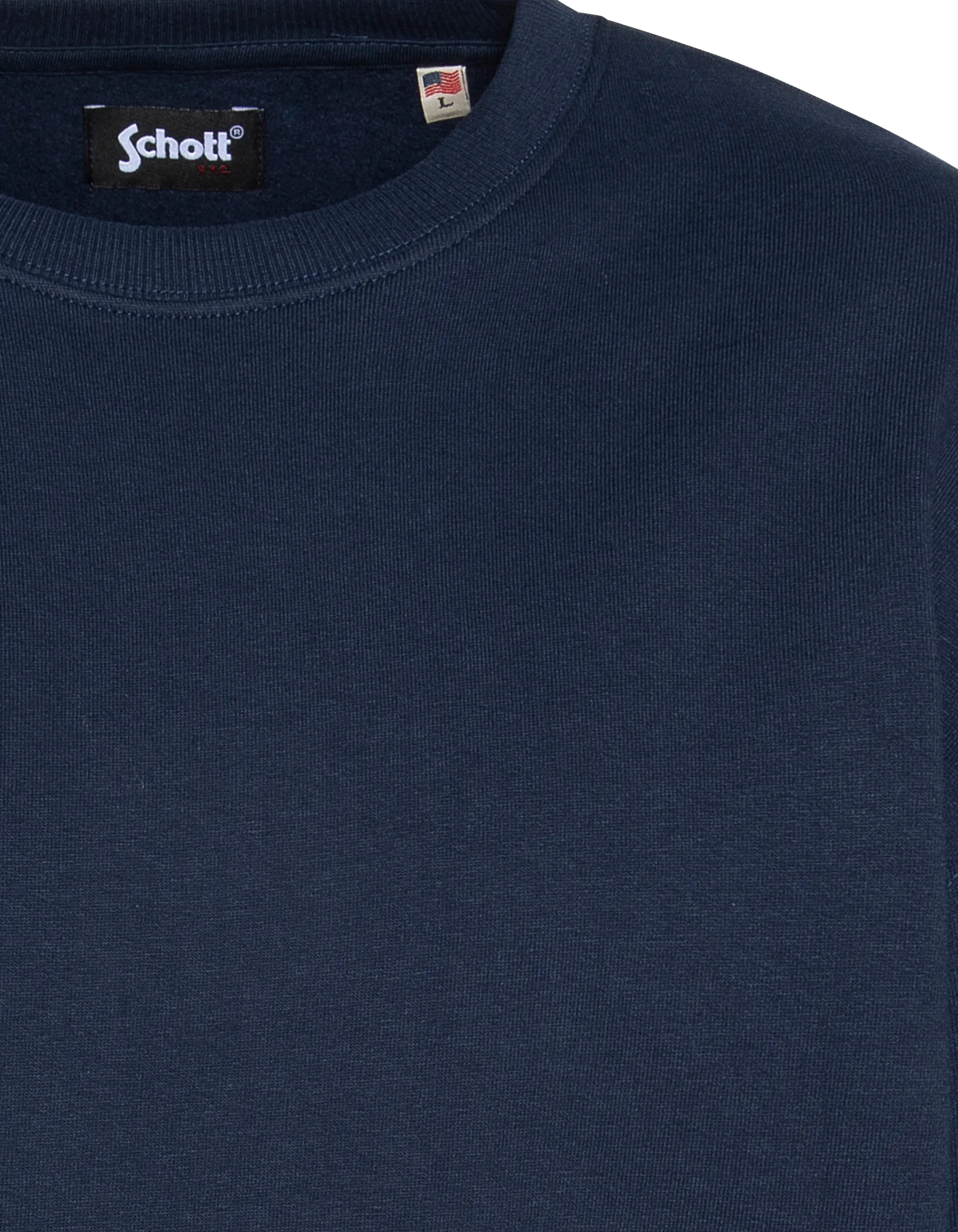 Una felpa blu navy round colon-4