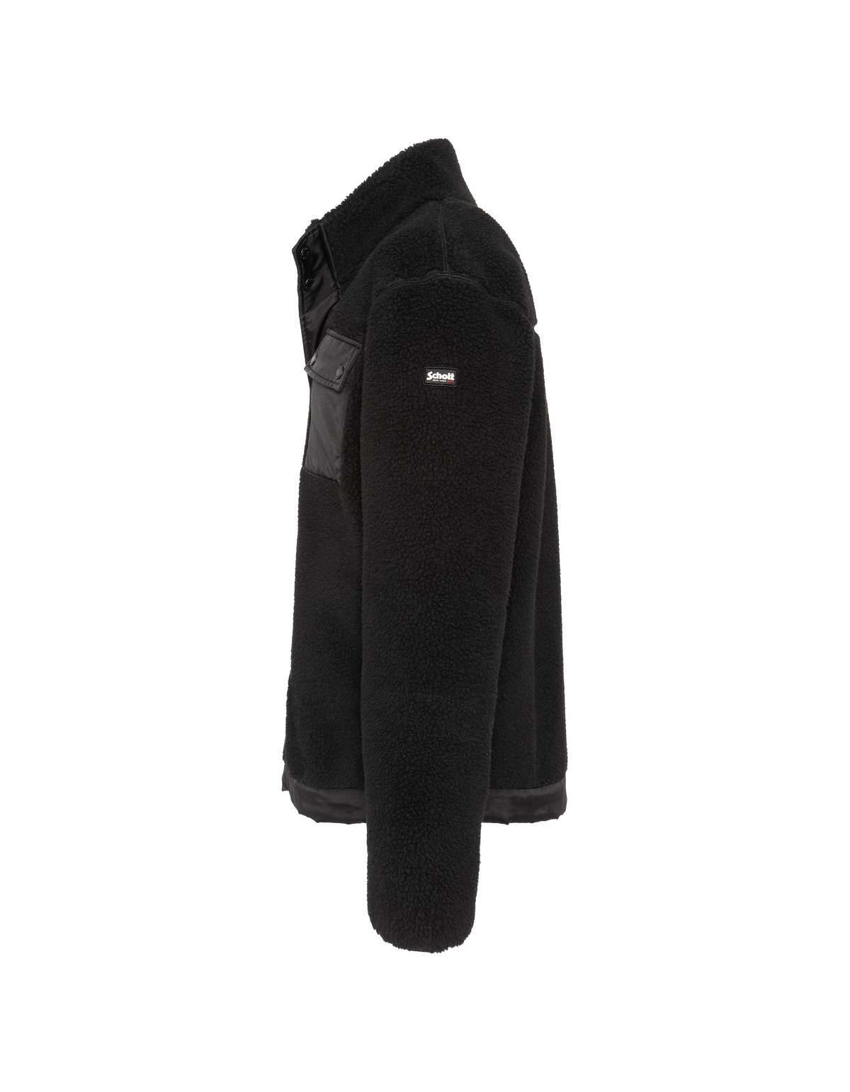 Sweatshirt sherpa bi-matière noir-7