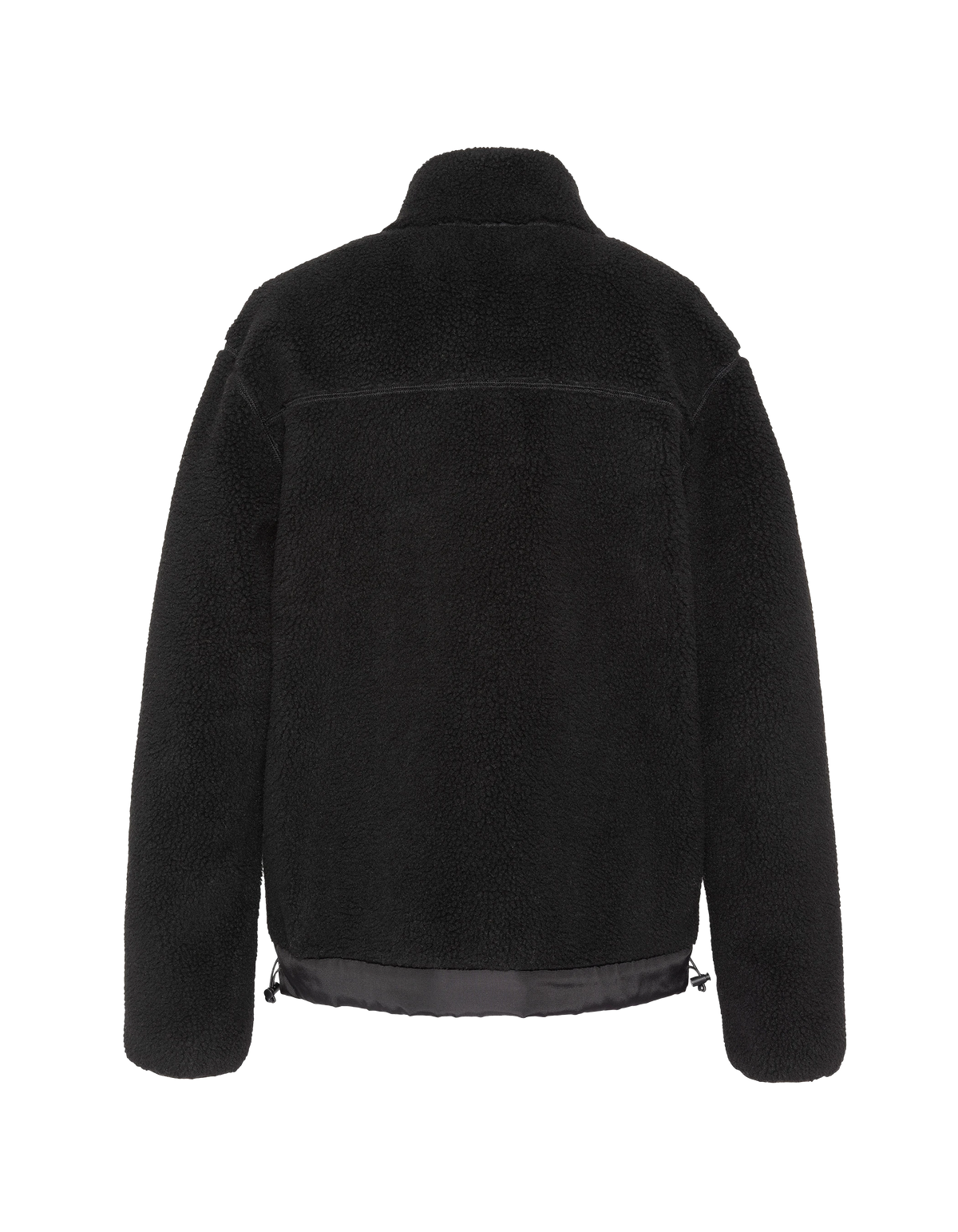 Sweatshirt sherpa bi-matière noir