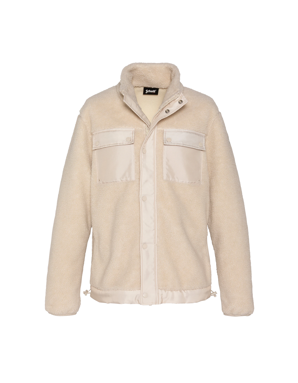 Sudadera sherpa bimateria crema