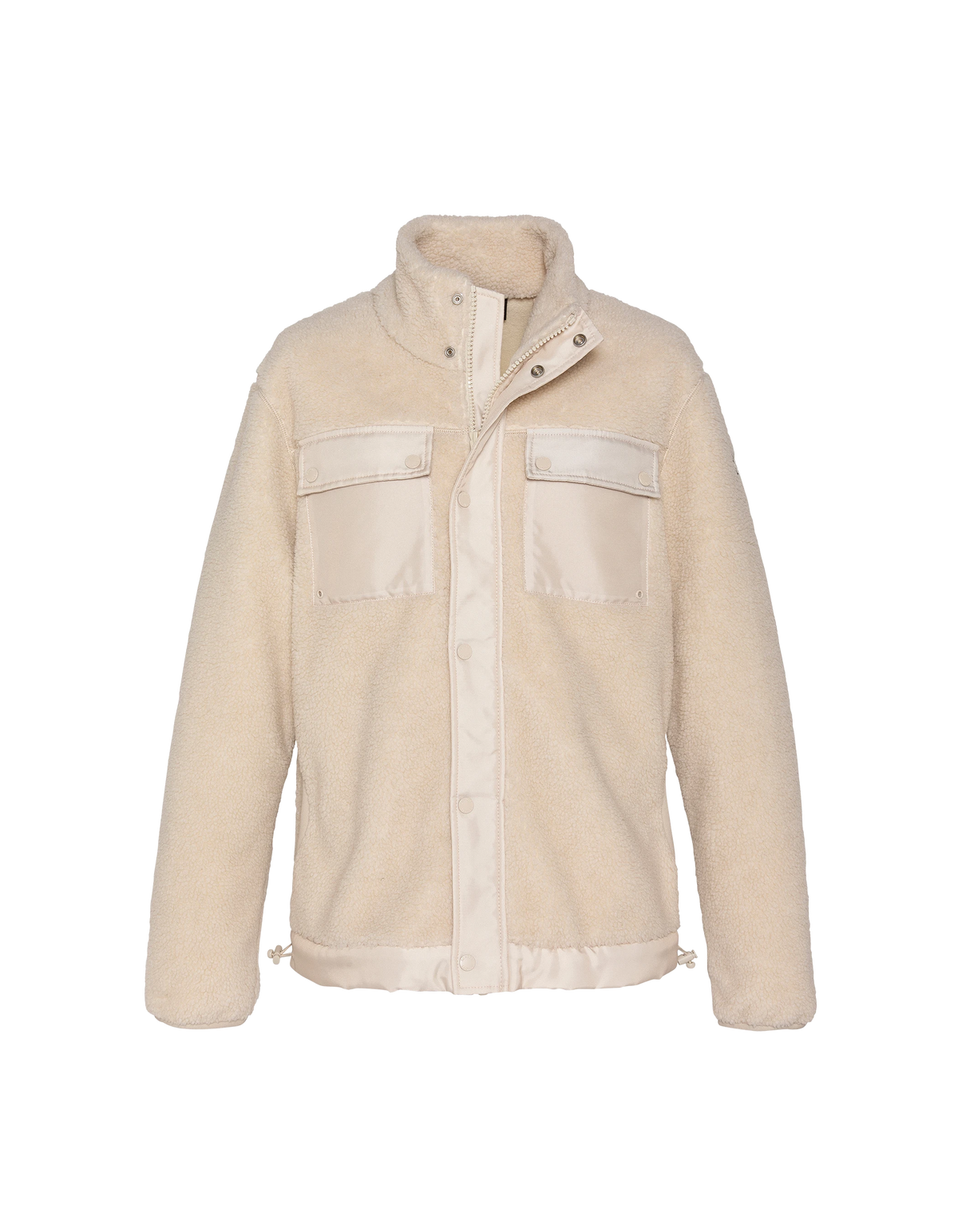 Sudadera sherpa bimateria crema