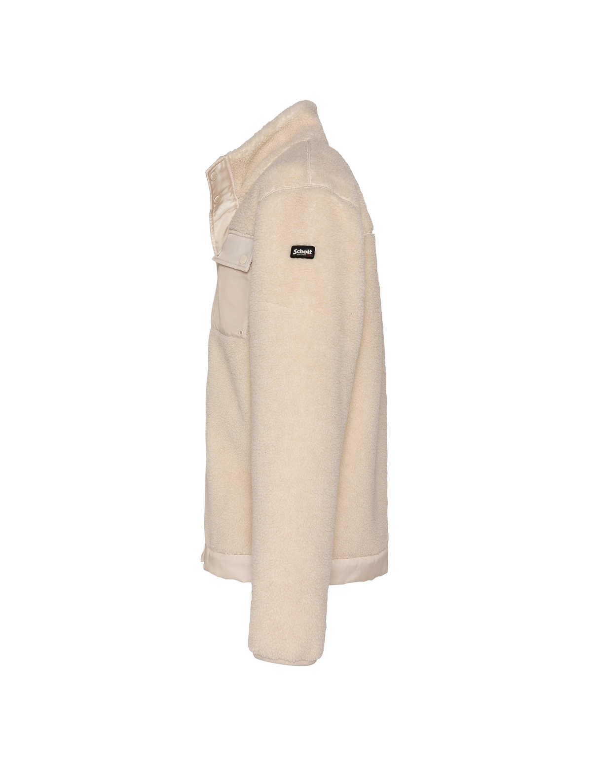 Sudadera sherpa bimateria crema