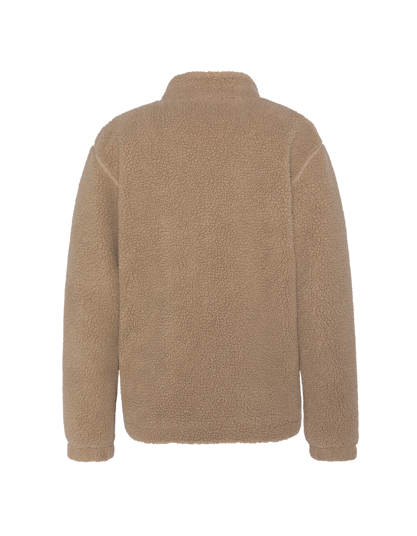 Giacca sherpa zippata beige
