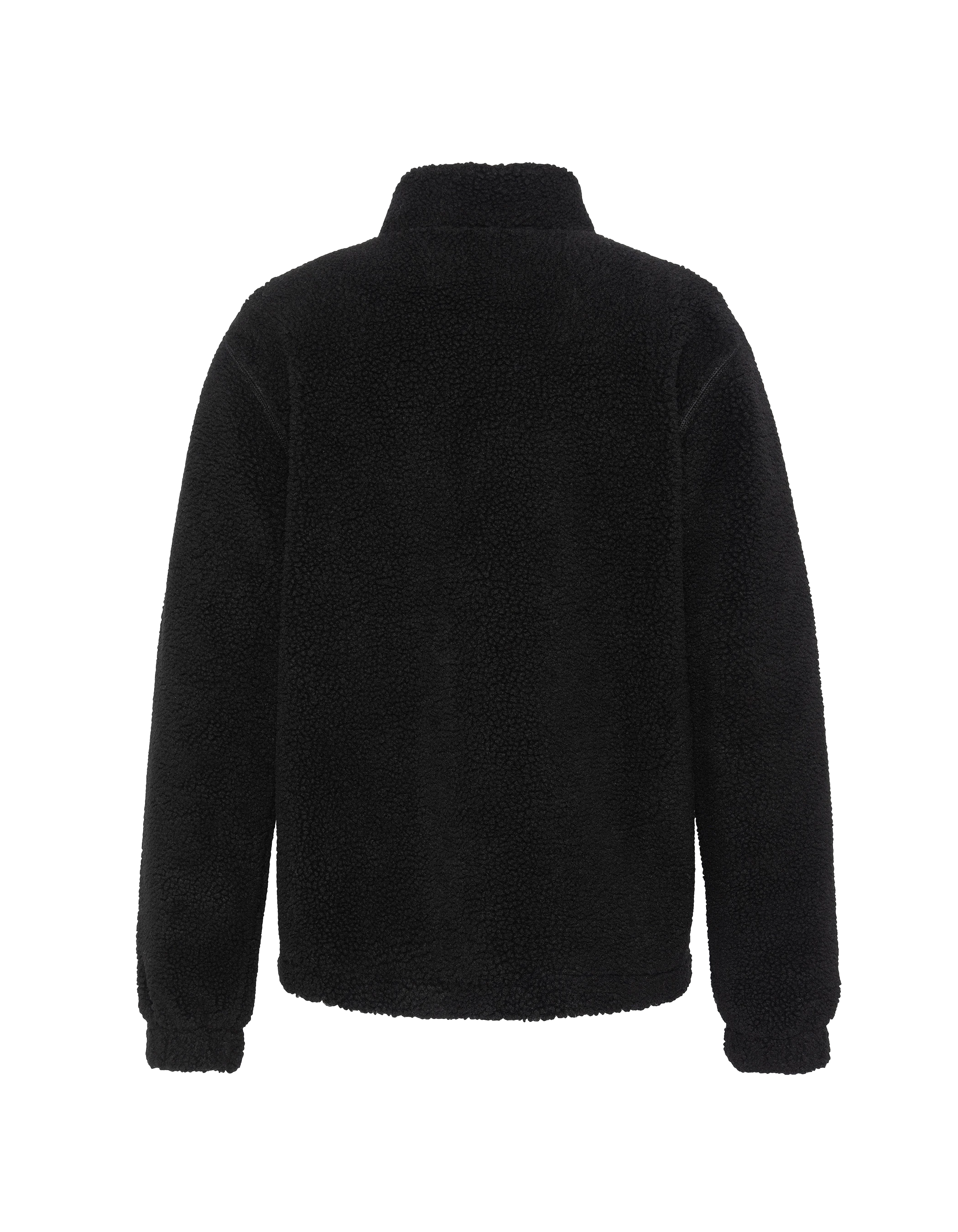 Giacca da sherpa con zip nero-7