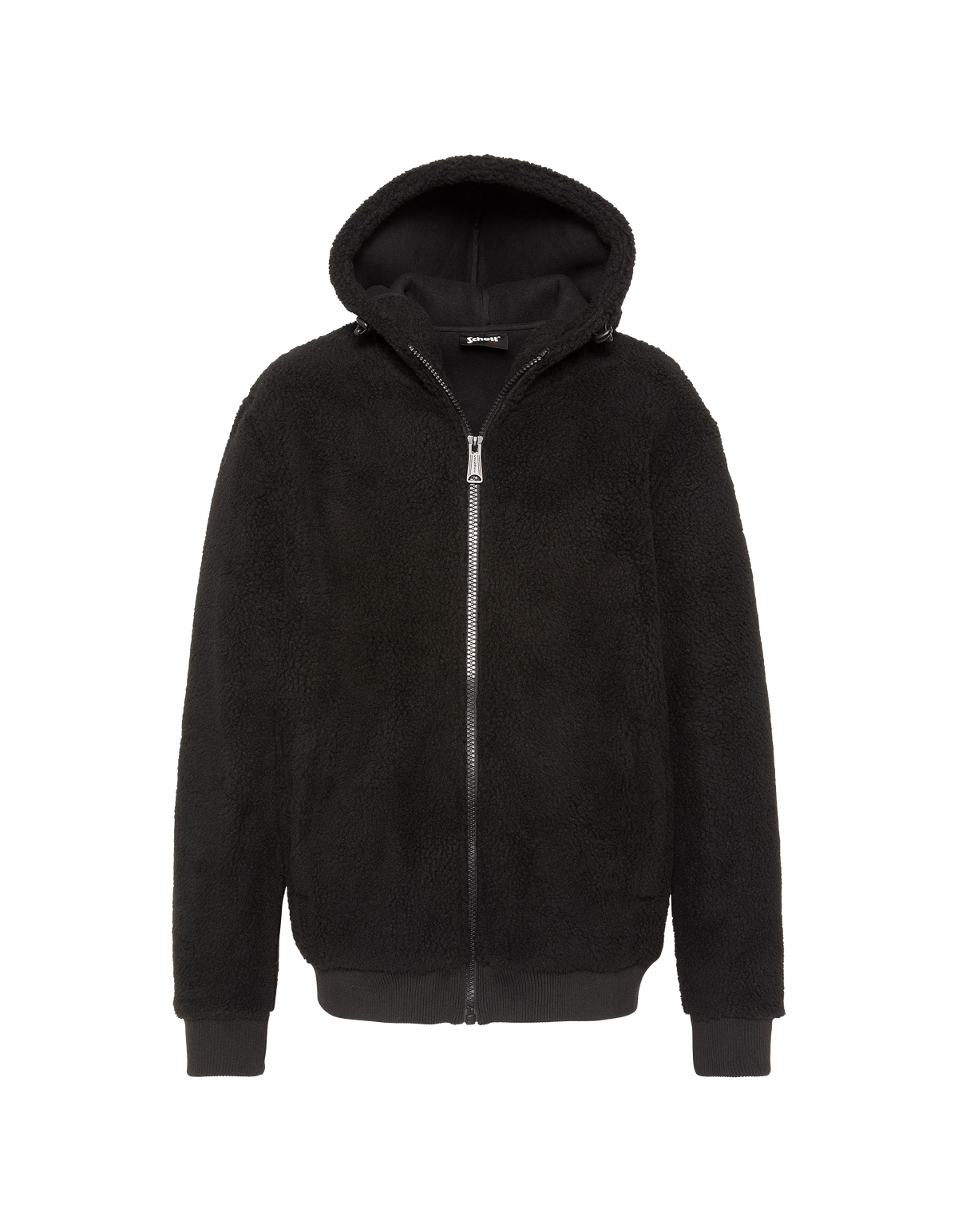 Jacket sherpa black zipped hoodie