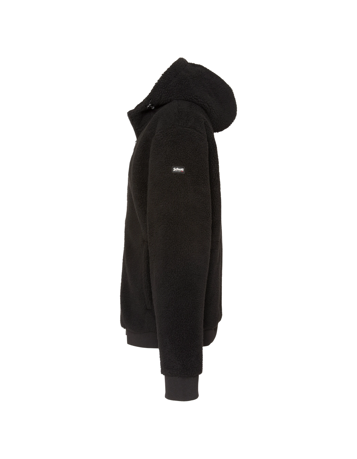 Jacket sherpa black zipped hoodie
