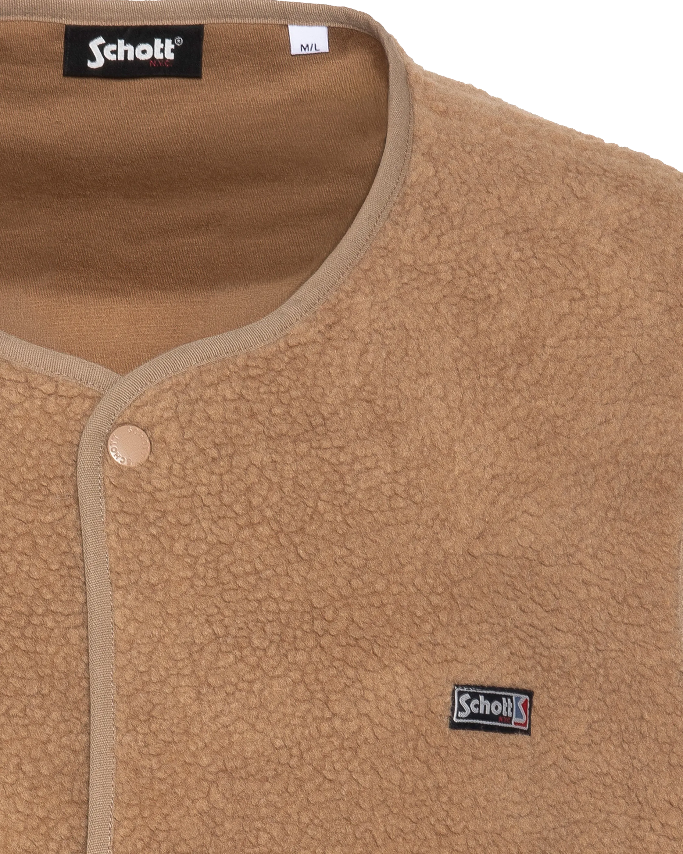 Beige ärmellose Sherpa-Weste-6