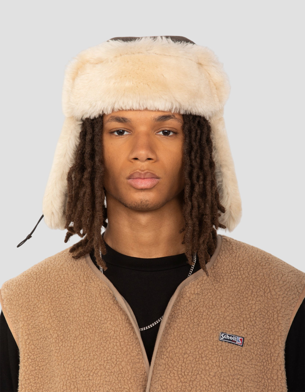 Beige ärmellose Sherpa-Weste
