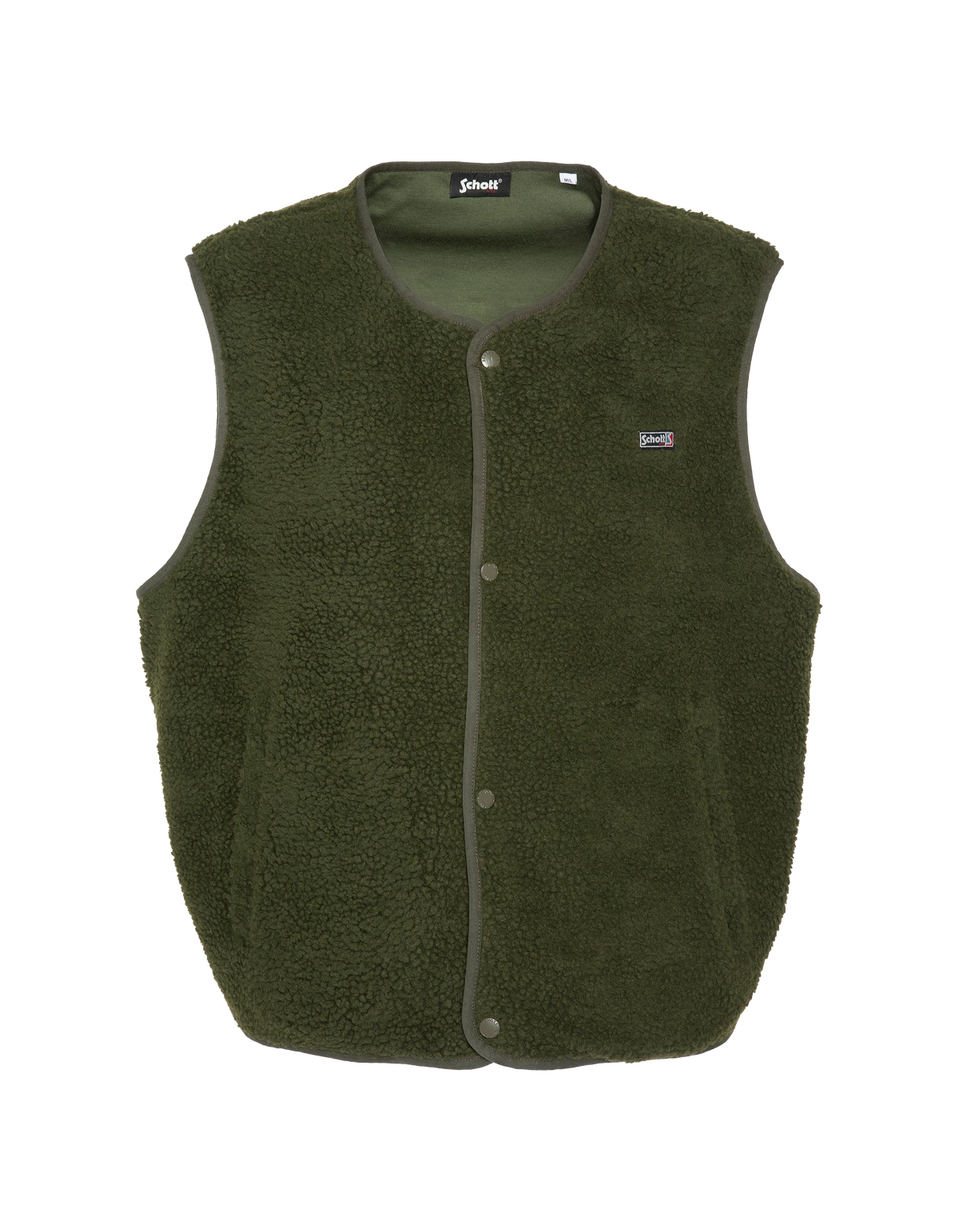 Ärmellose Sherpa-Weste in Khaki