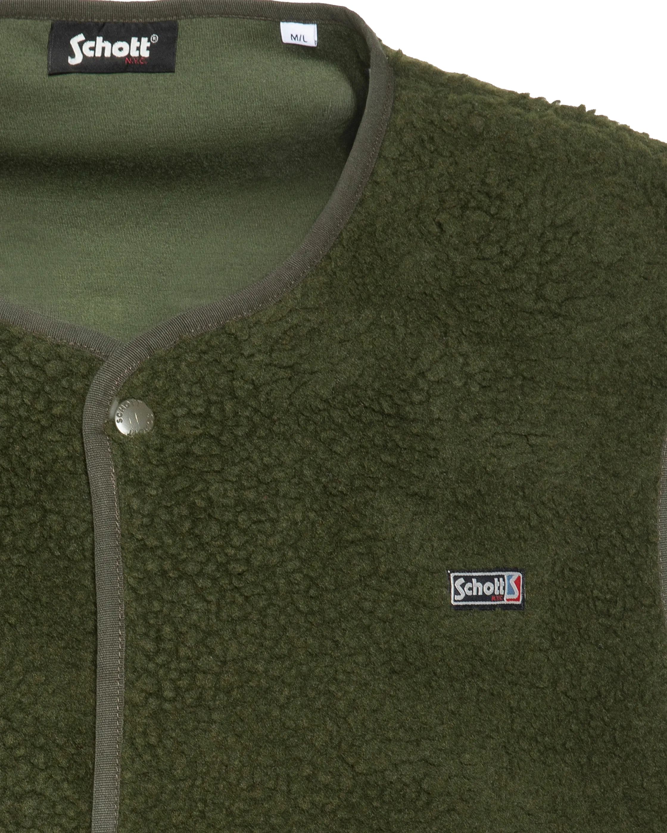 Ärmellose Sherpa-Weste in Khaki-3
