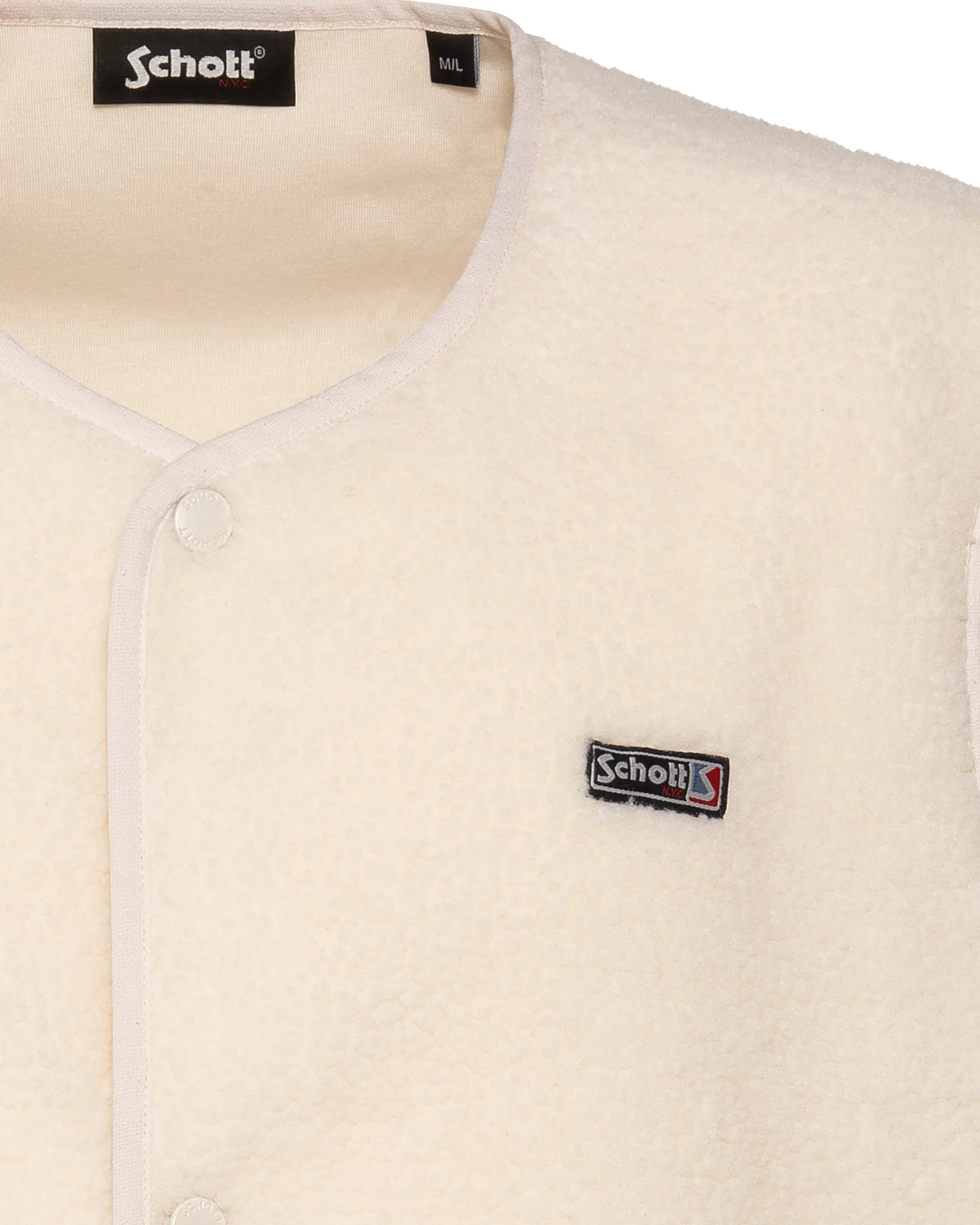 Weiße ärmellose Sherpa-Weste-5