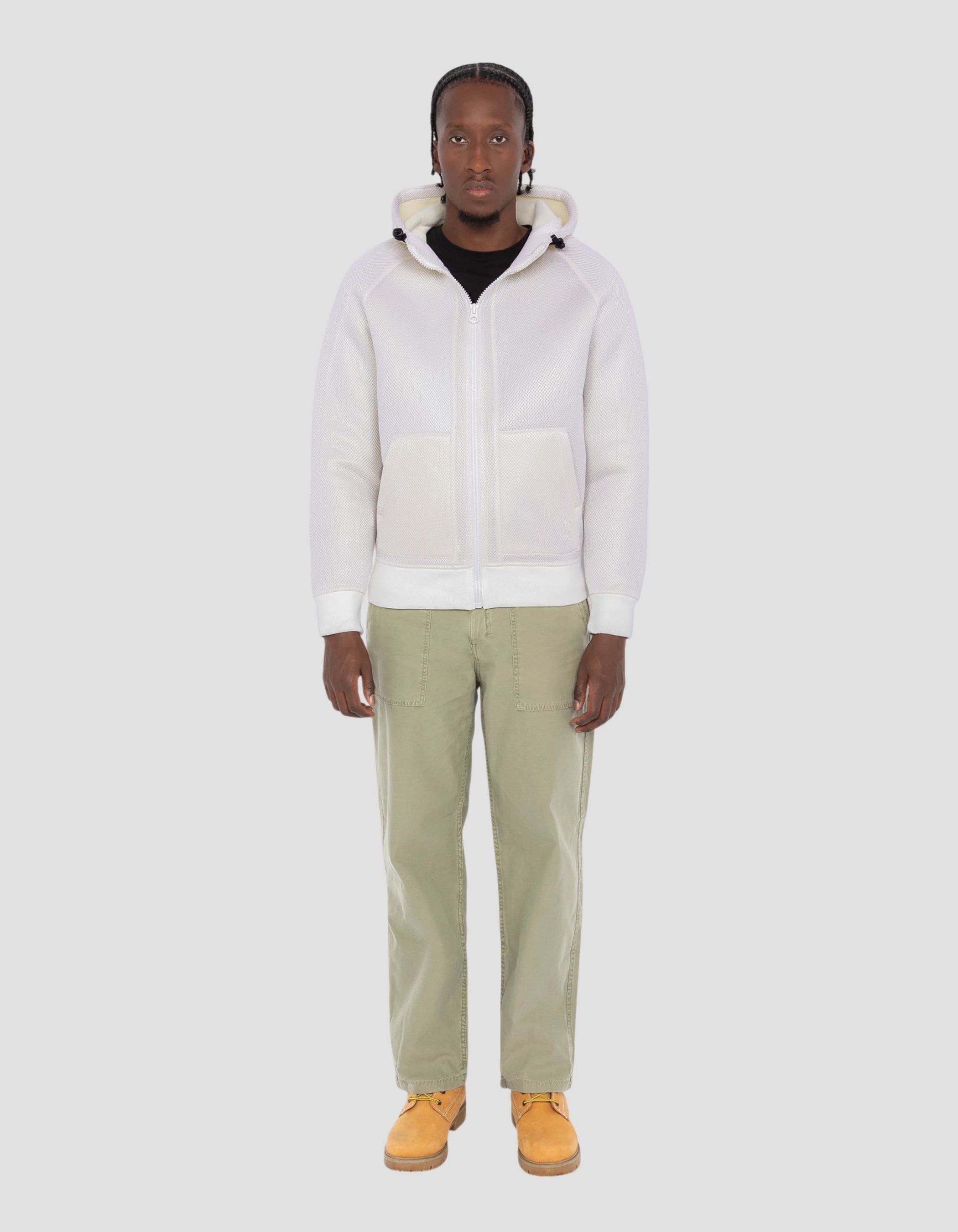 White with hooded zipped sweatshirt-1