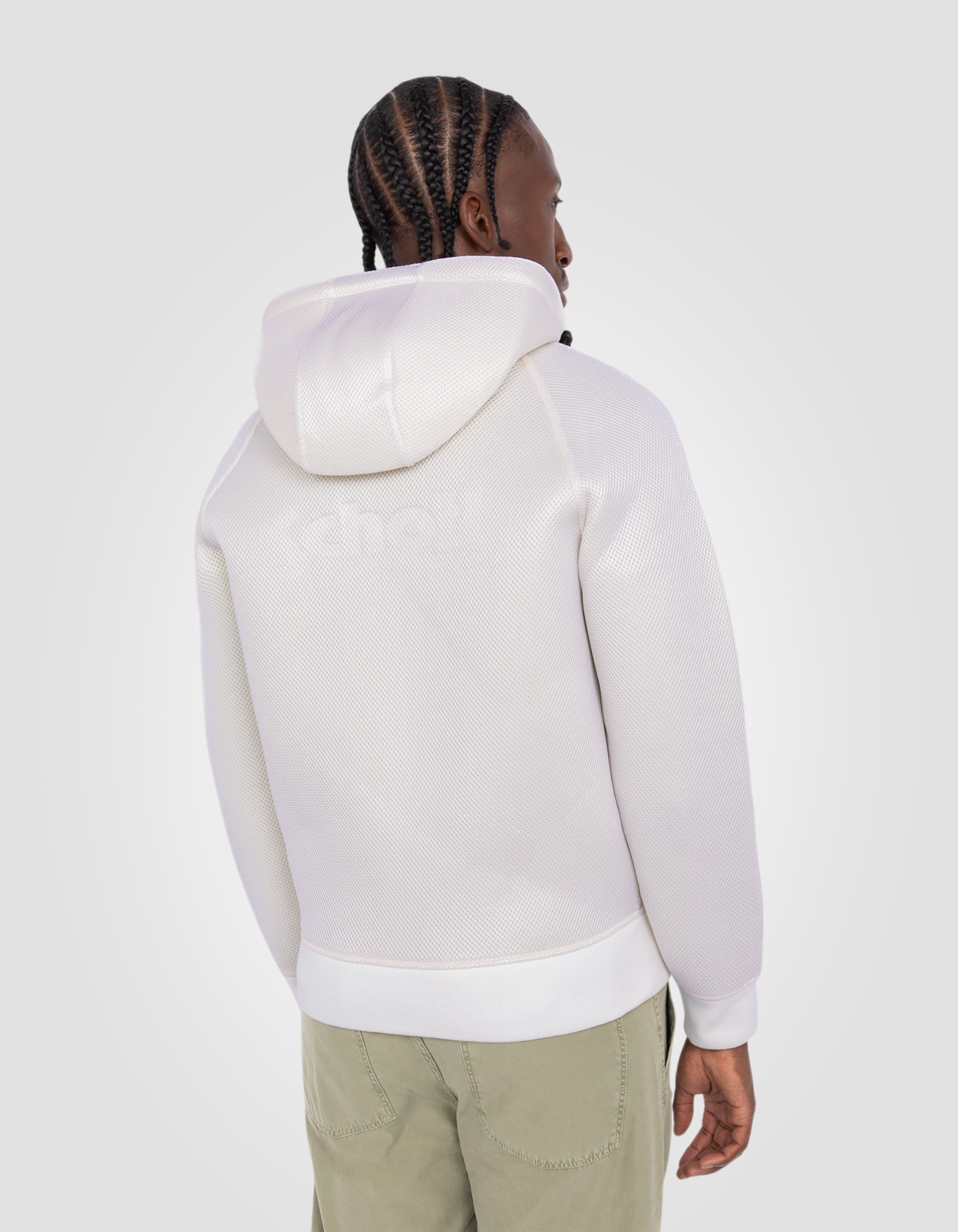 White with hooded zipped sweatshirt Swcameron1 Schott NYC®