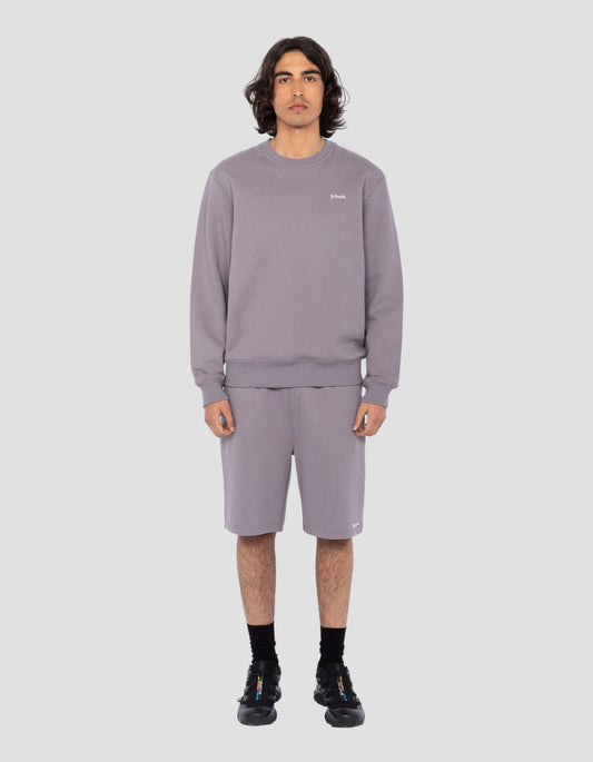 Lilac round Lilac round -neck sweatshirt thick fleece