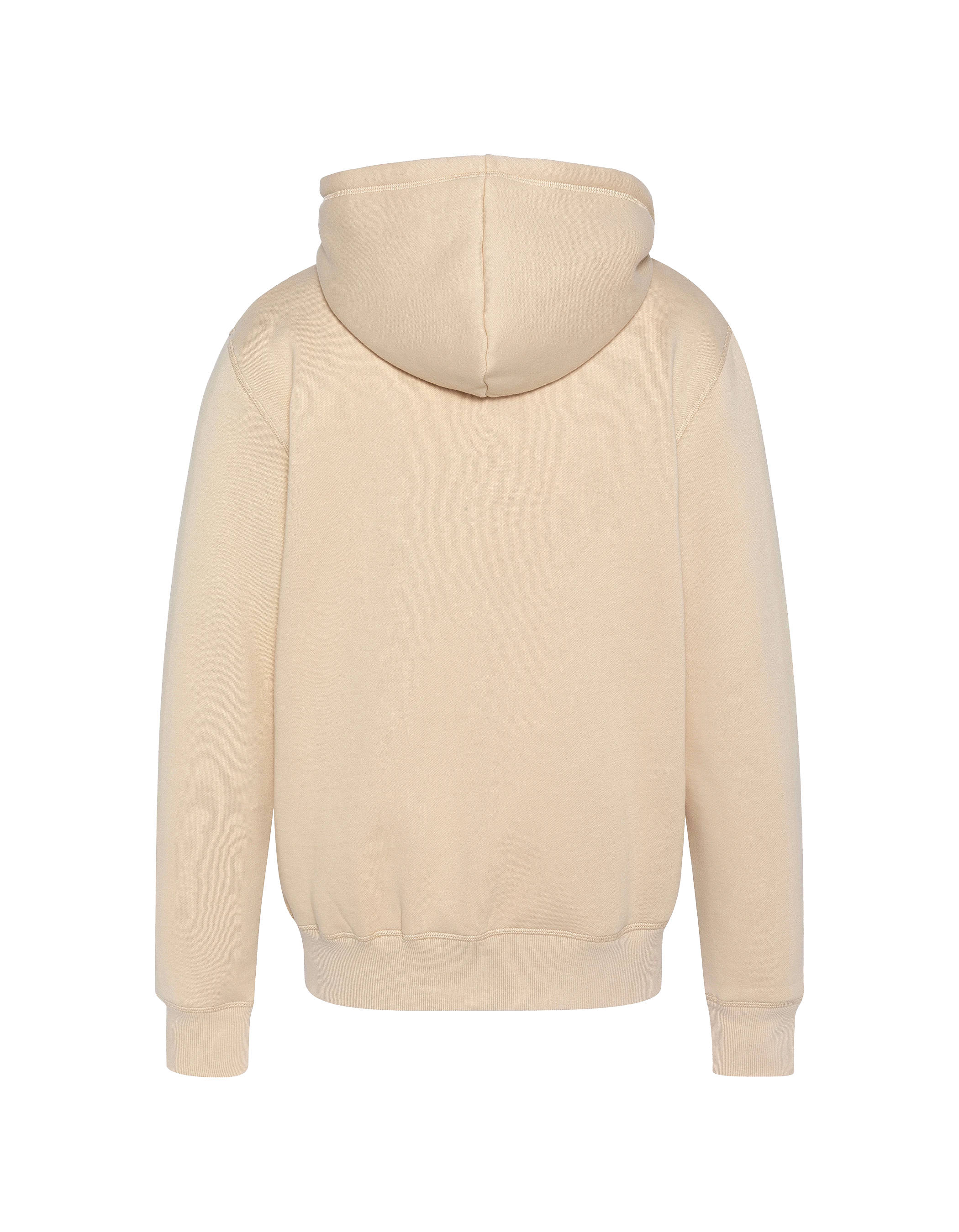 Sweatshirt zippé beige clair à capuche en molleton épais-2