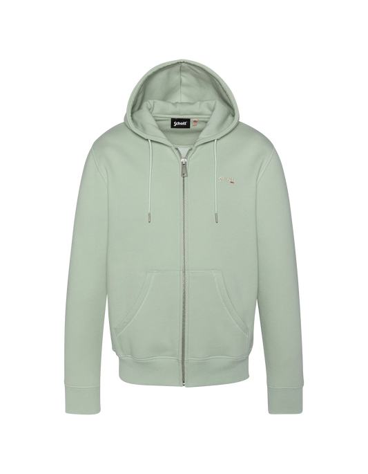 Salvia di felpa con zipped pastello con pile spessa, grandi dimensioni