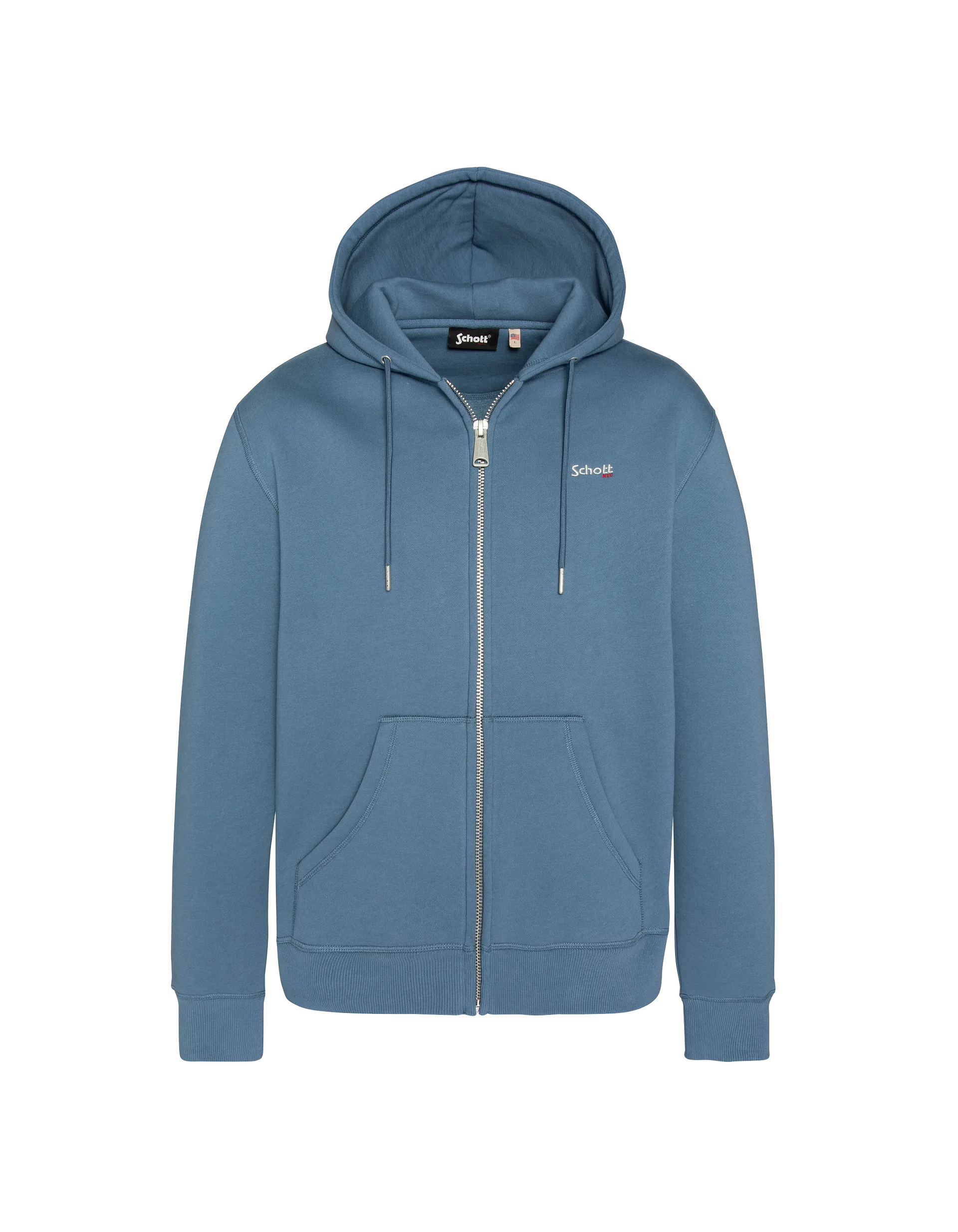 Zipped blue zipped steel sweatshirt in thick fleece - swcasual3w
