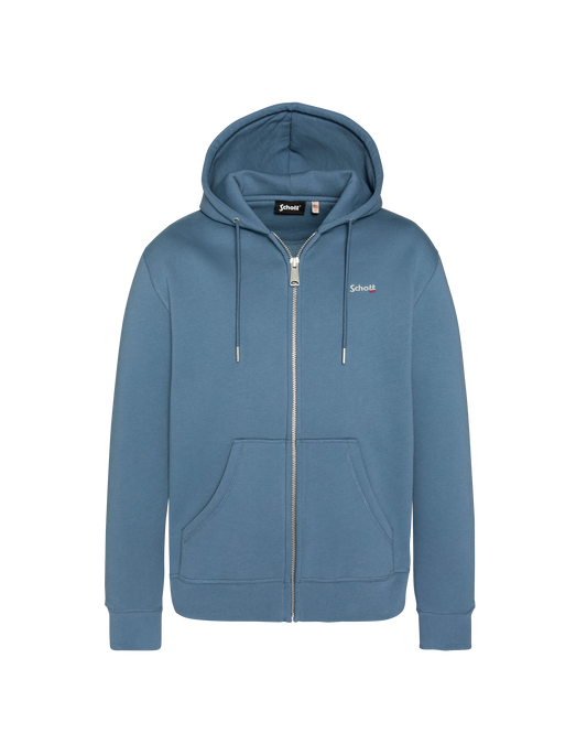 Felpa in acciaio zippato con zippato in pile spessa