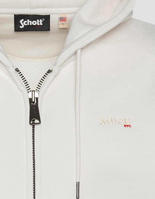 Sweat à Capuche Schott Zippé - Polaire Sherpa - Vert - Taille S - Style Urbain
