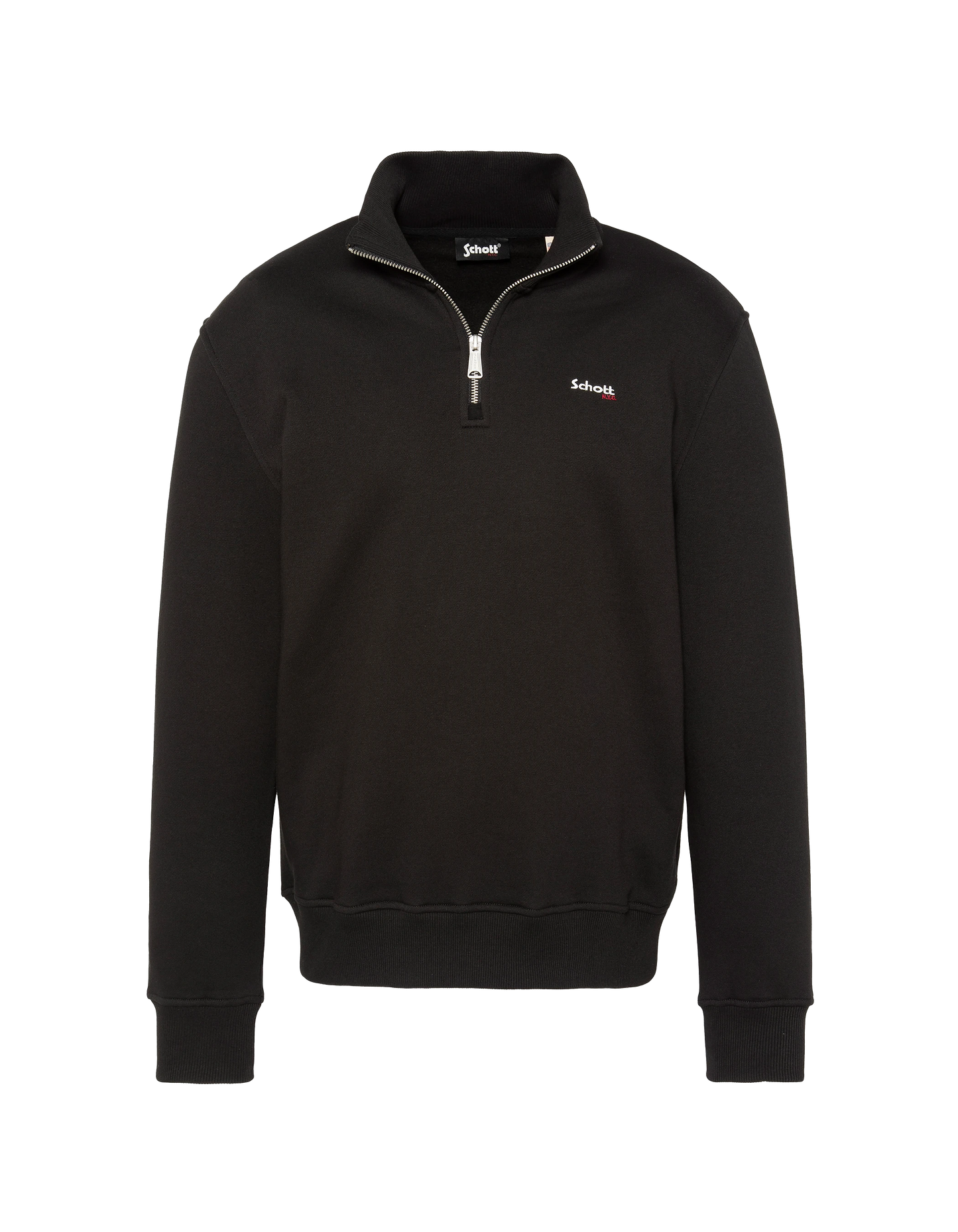 Felpa con colletto di camionista nero di camionista