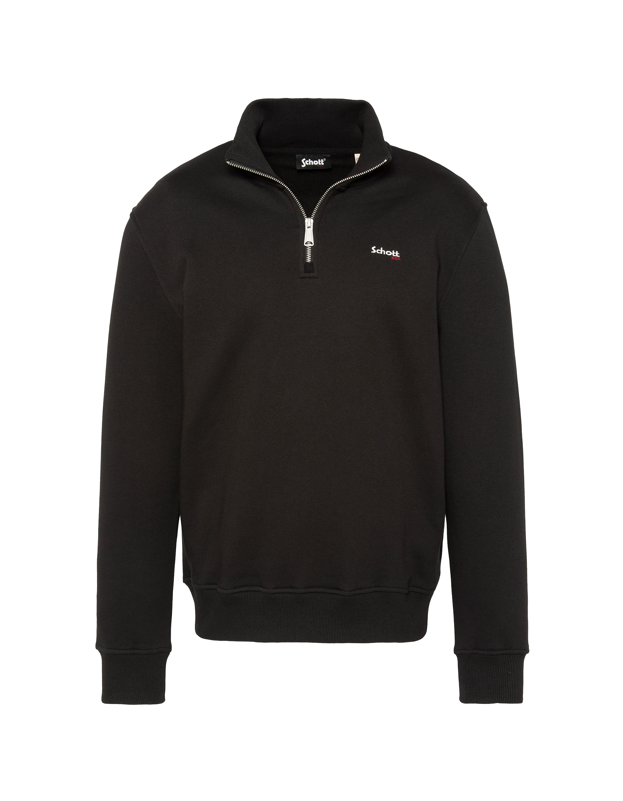 Felpa con colletto di camionista nero di camionista-1