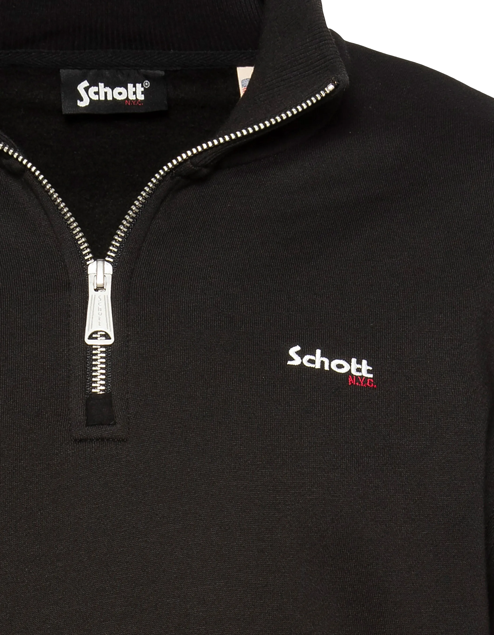 Felpa con colletto di camionista nero di camionista-3