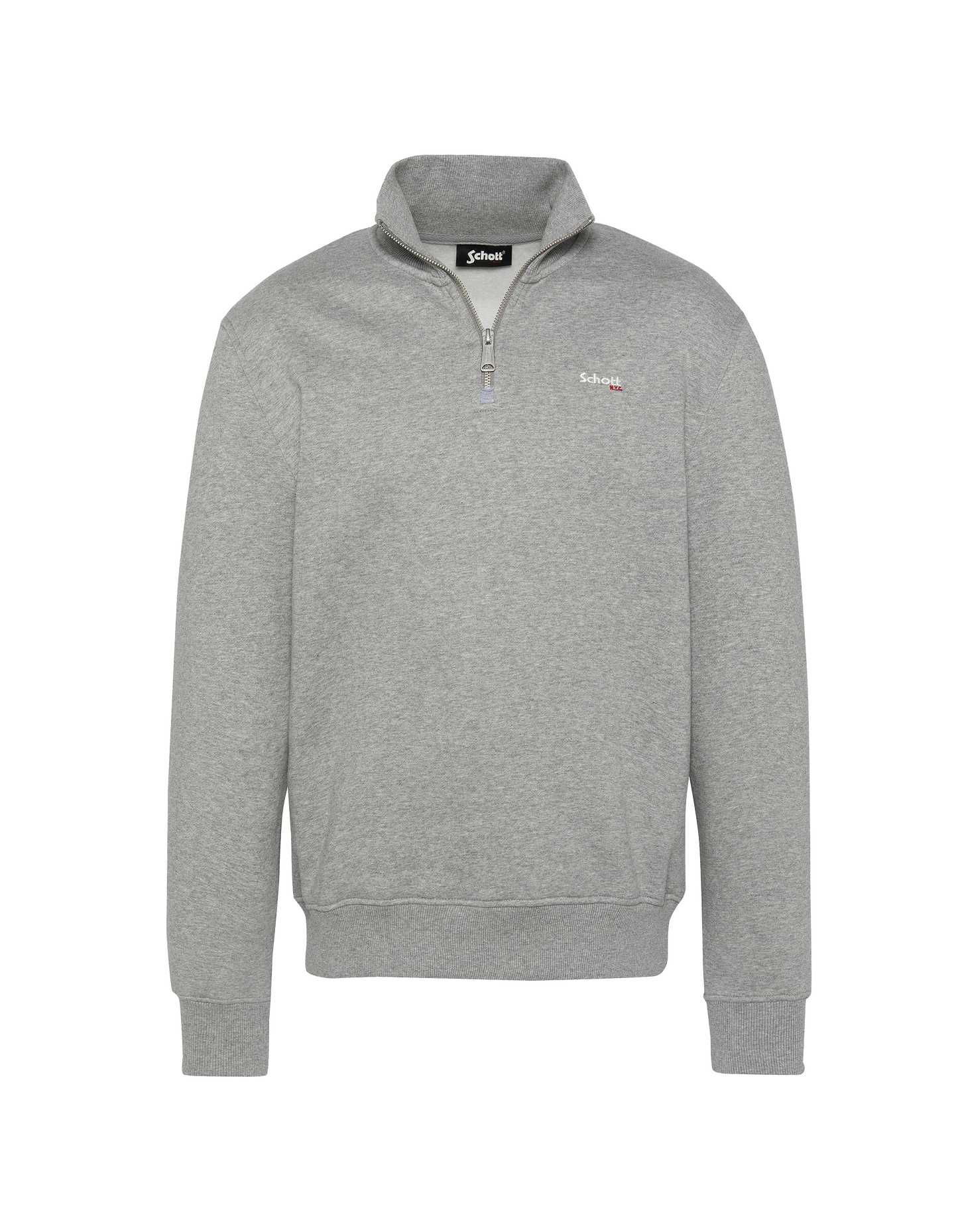 Felpa con colletto di camioncine grigio cinese in pile spessa