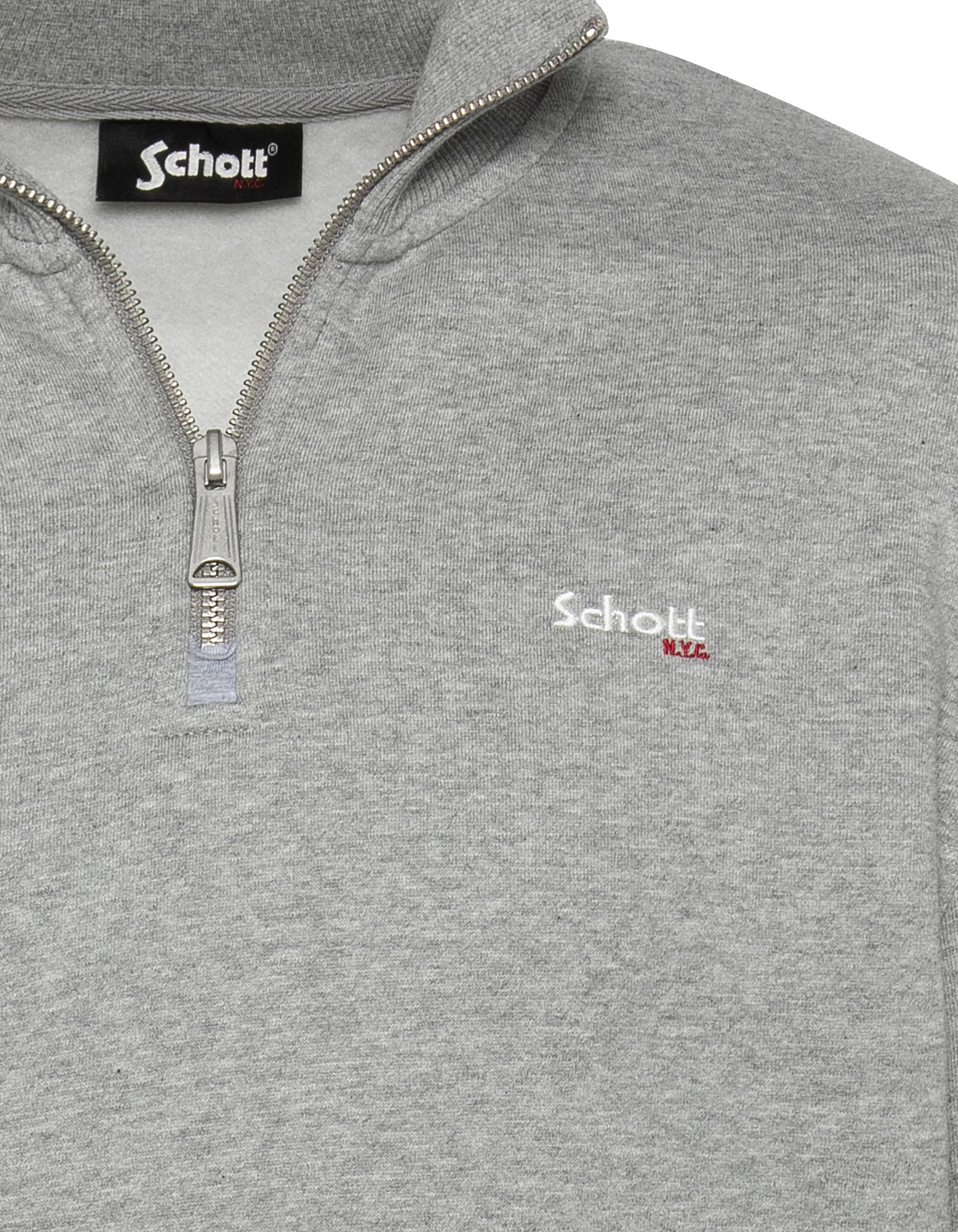 Felpa con colletto di camioncine grigio cinese in pile spessa-3