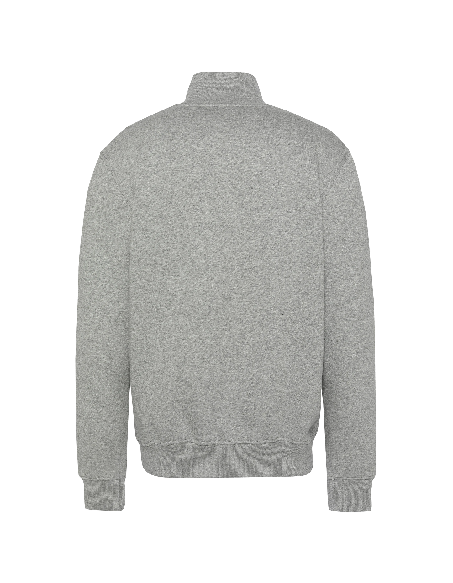 Felpa con colletto di camioncine grigio cinese in pile spessa