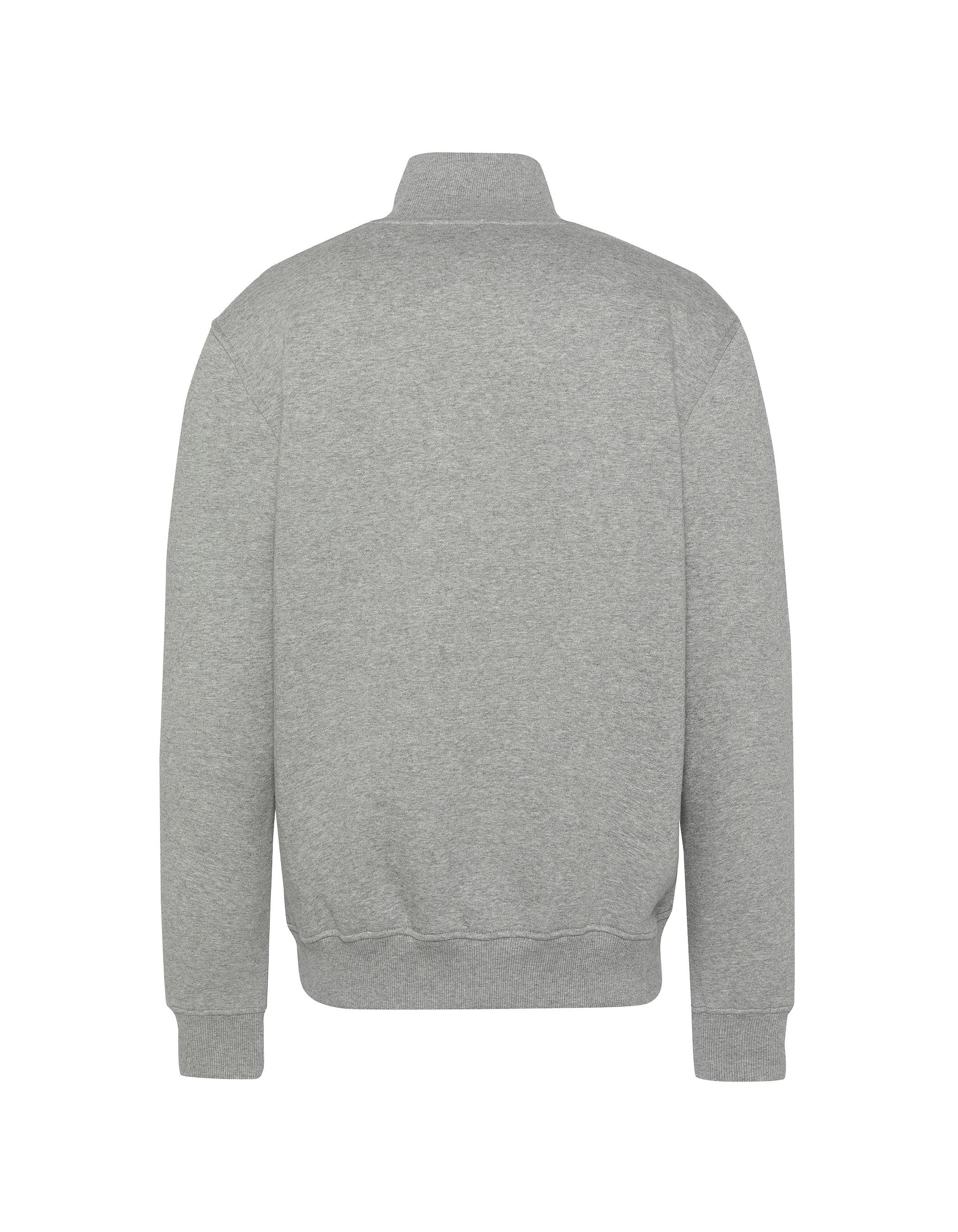 Felpa con colletto di camioncine grigio cinese in pile spessa-2