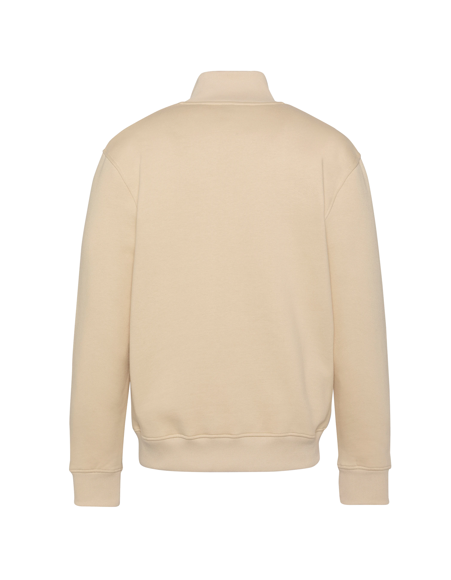 Light Beige Trucker Collar Felpa in pile spessa