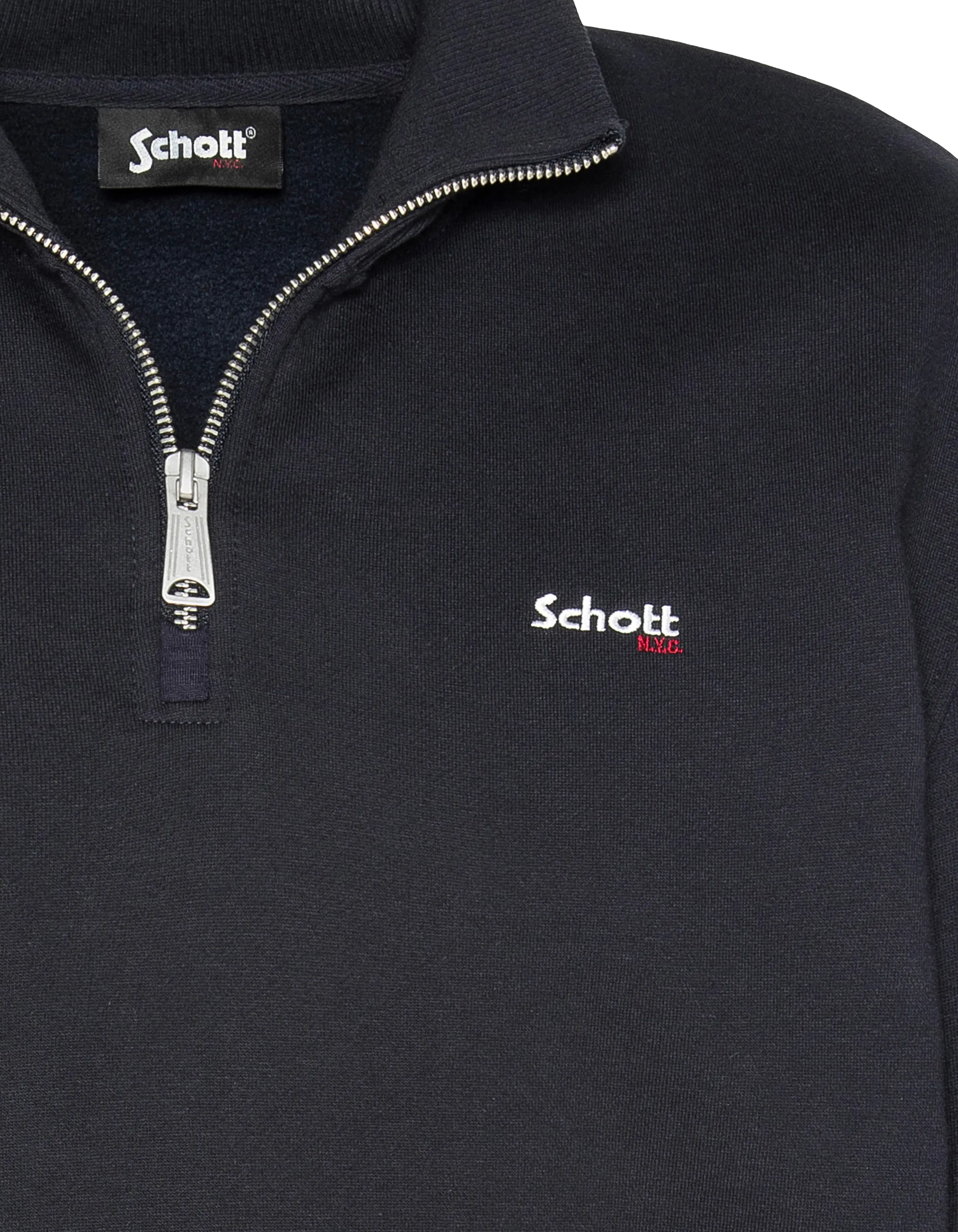 Spaccata blu color camionista in pile spessa-5