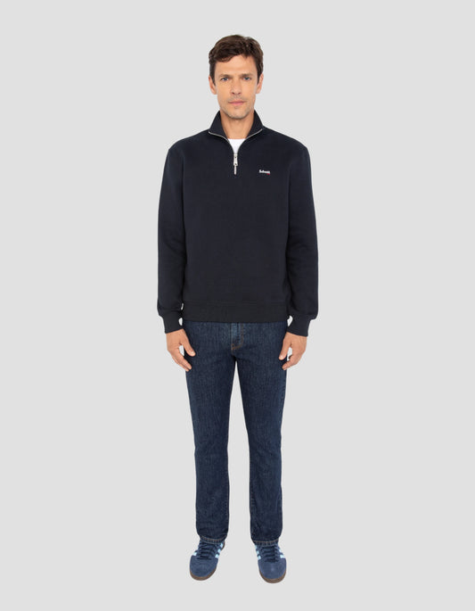 Sweatshirt Blue Trucker Color in Thick fleece