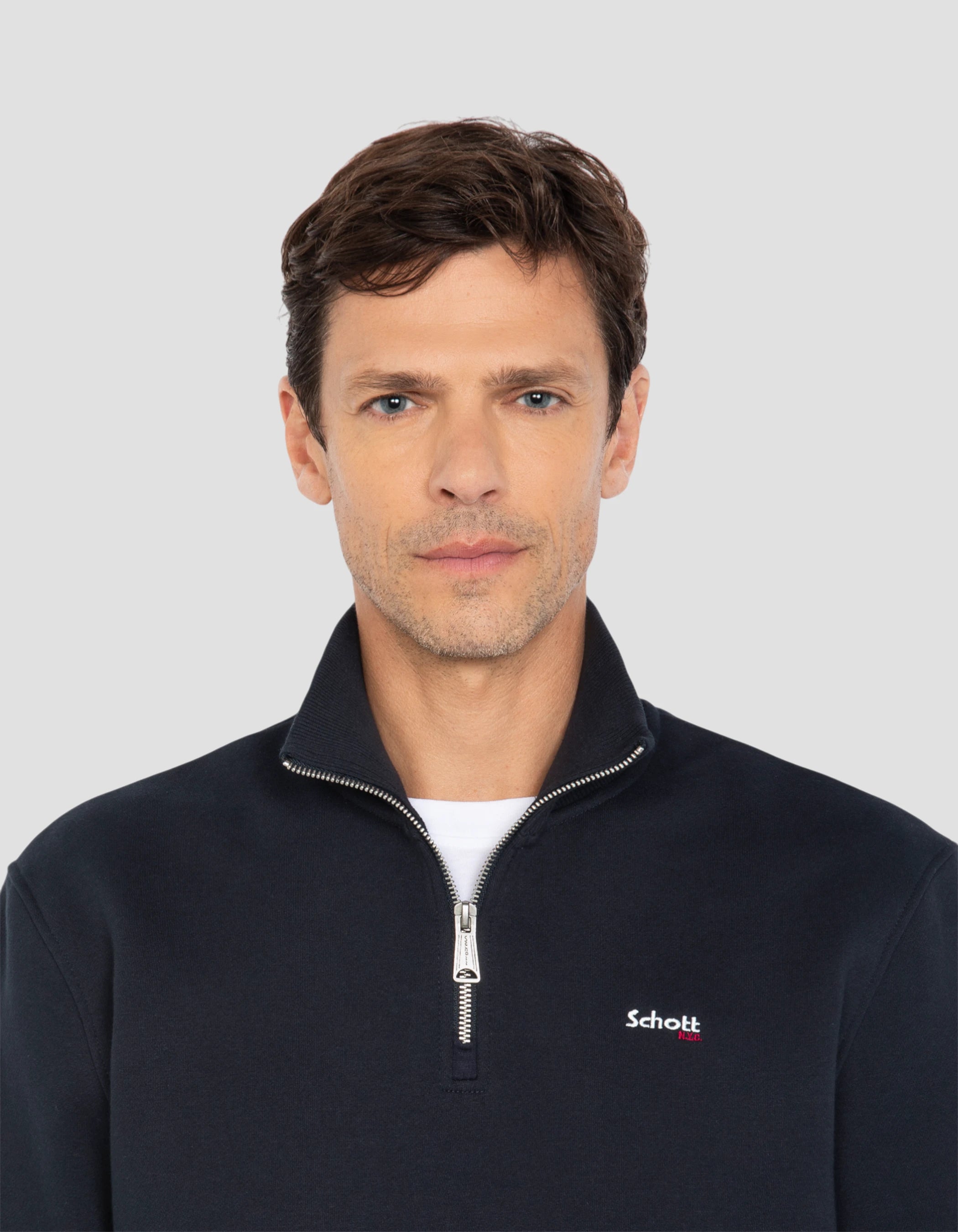 Spaccata blu color camionista in pile spessa-4