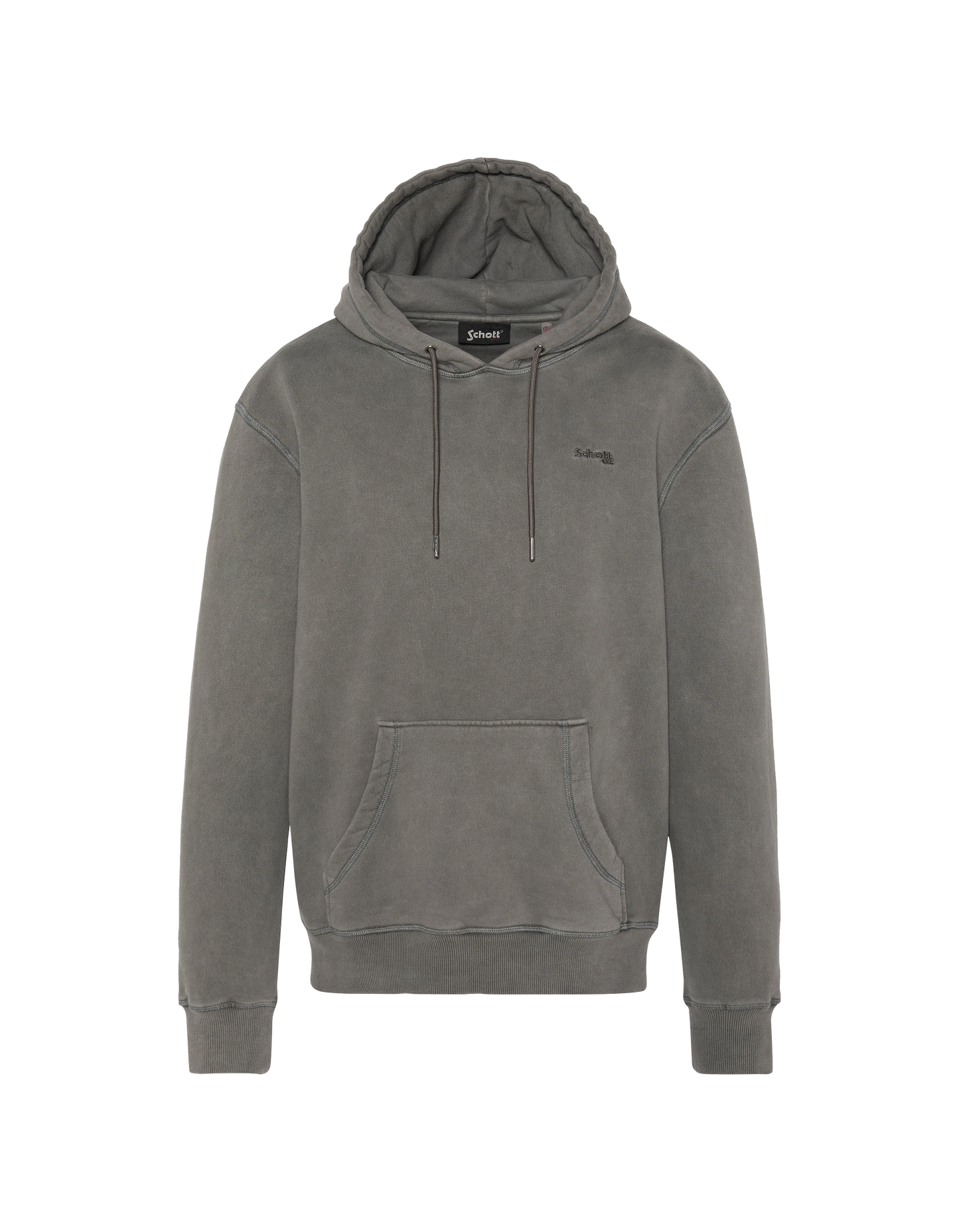 Felpa con cappuccio a carbone, effetto sbiadito