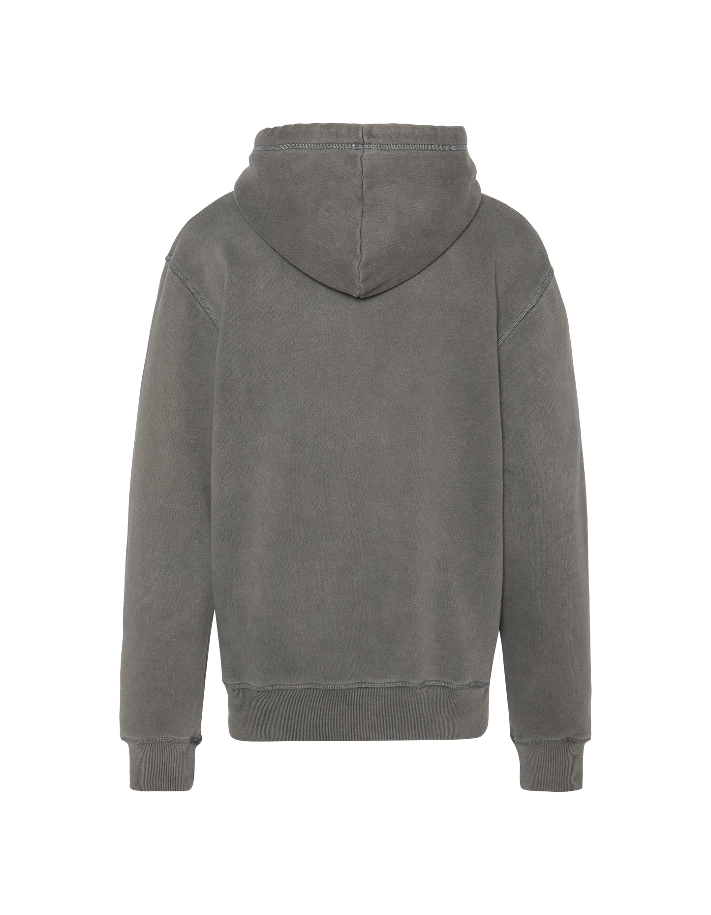 Felpa con cappuccio a carbone, effetto sbiadito