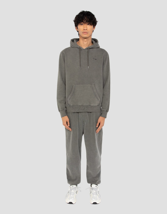 Sudadera con capucha de carbón, efecto desteñido