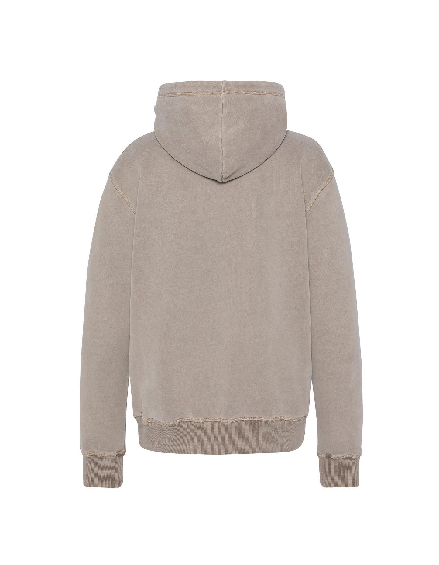 Felpa con cappuccio Taupe, effetto sbiadito