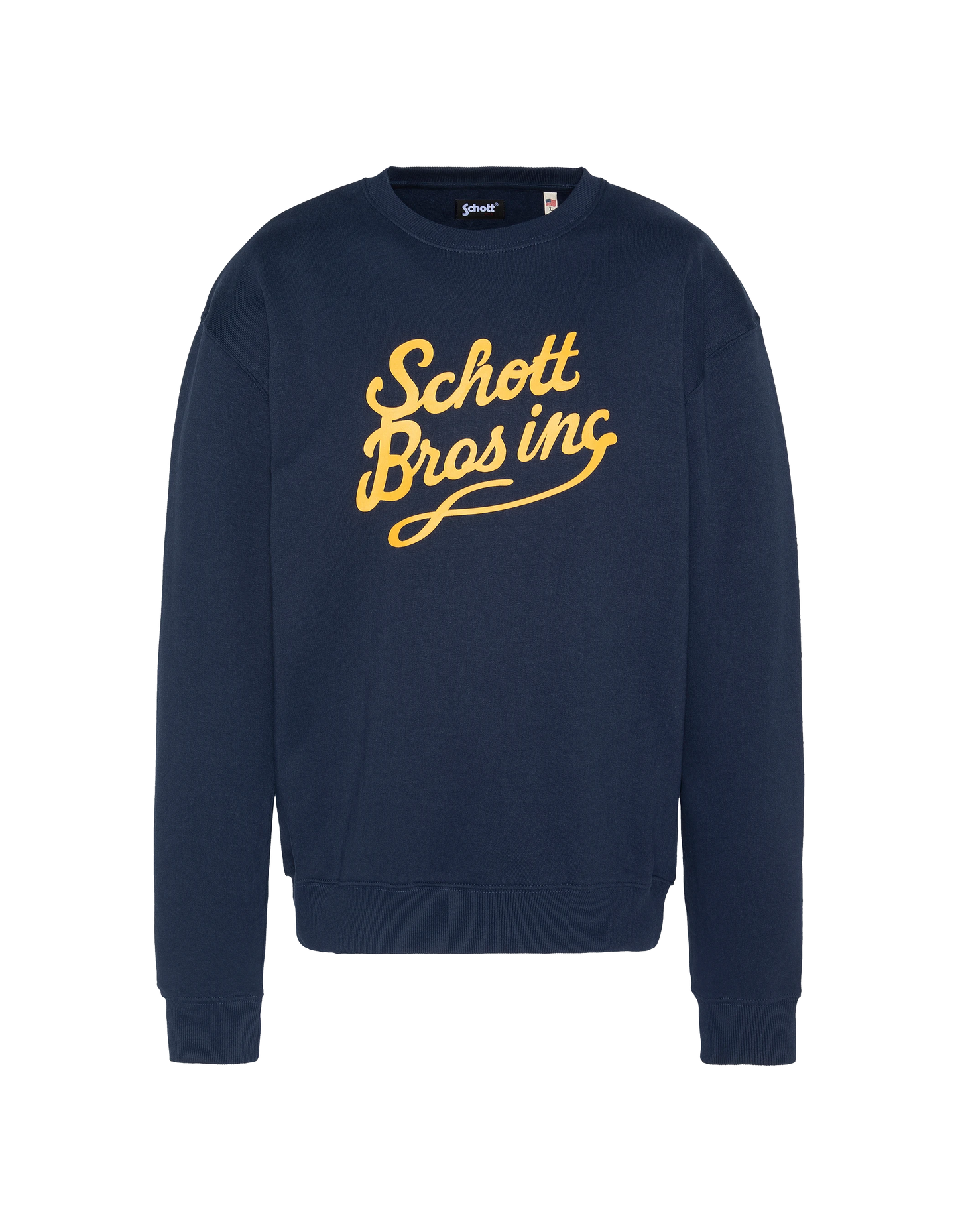 Spacca blu navy stampato round col