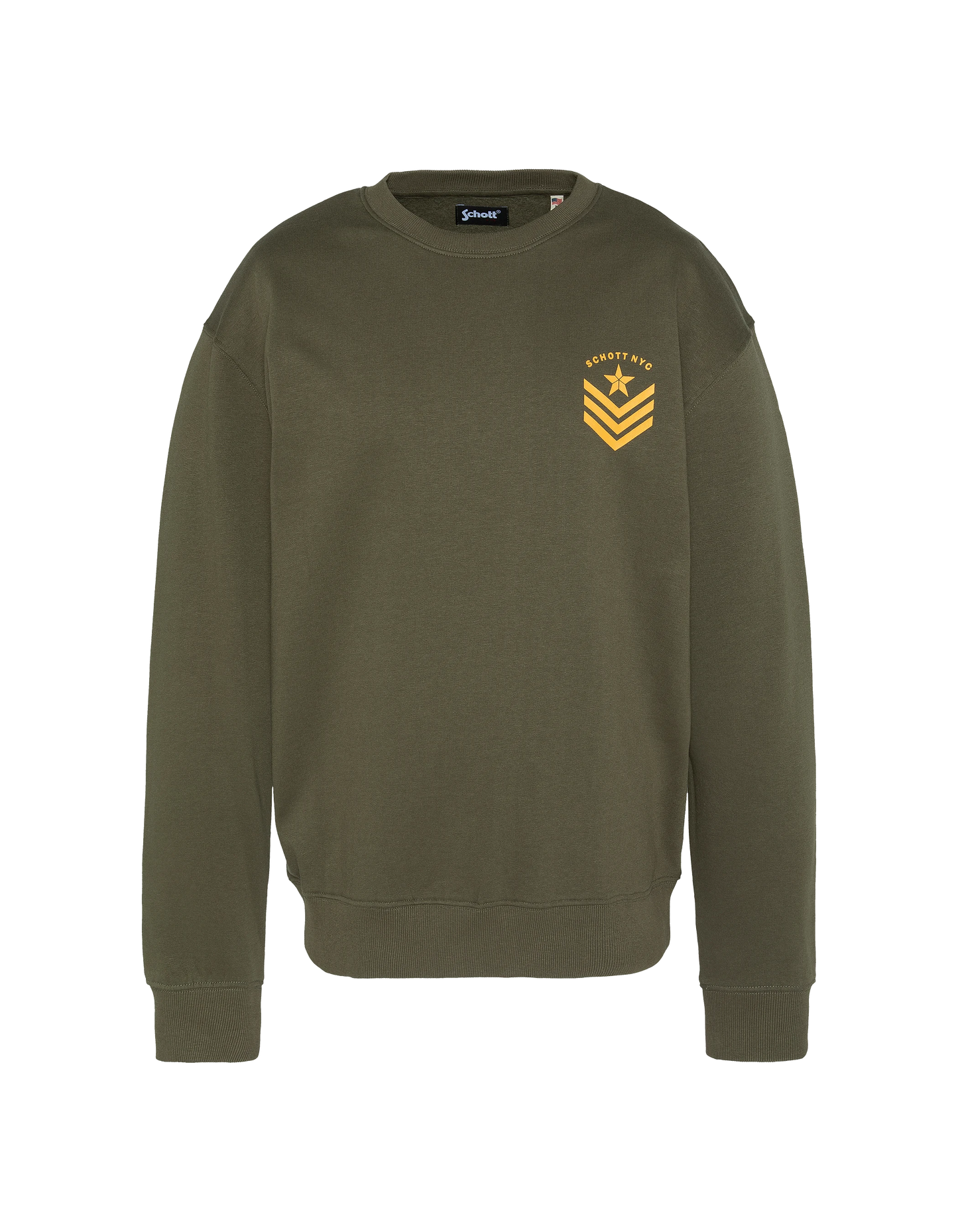 Sudadera de color caqui estampado ejército redon