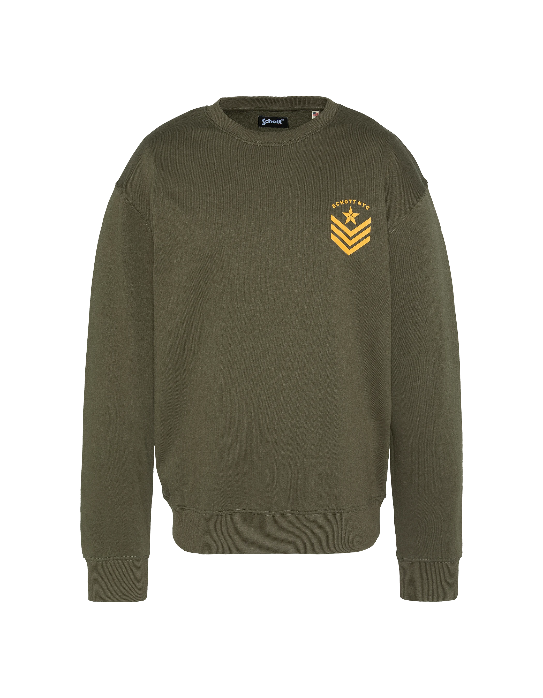 Sudadera de color caqui estampado ejército redon-1