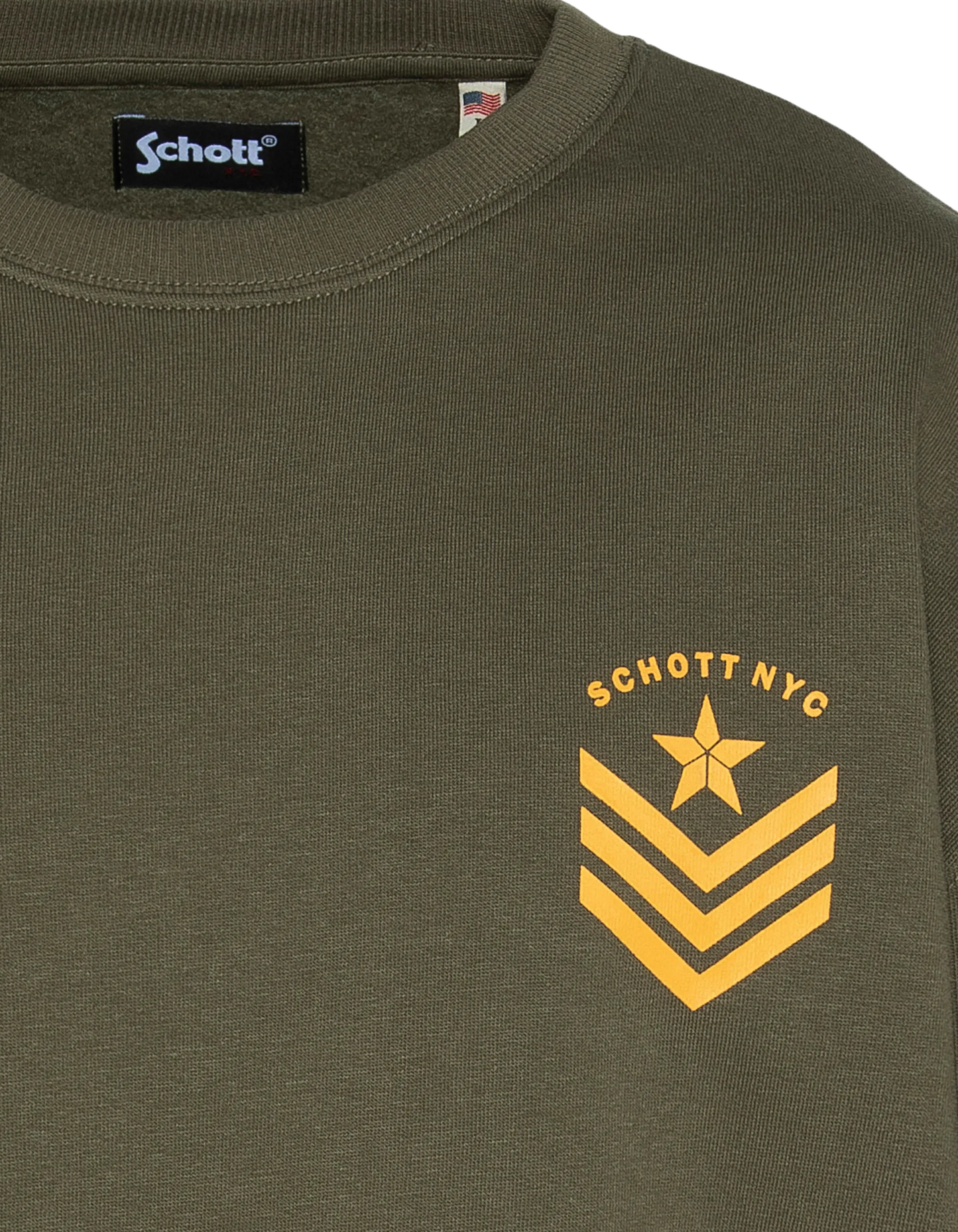 Sudadera de color caqui estampado ejército redon