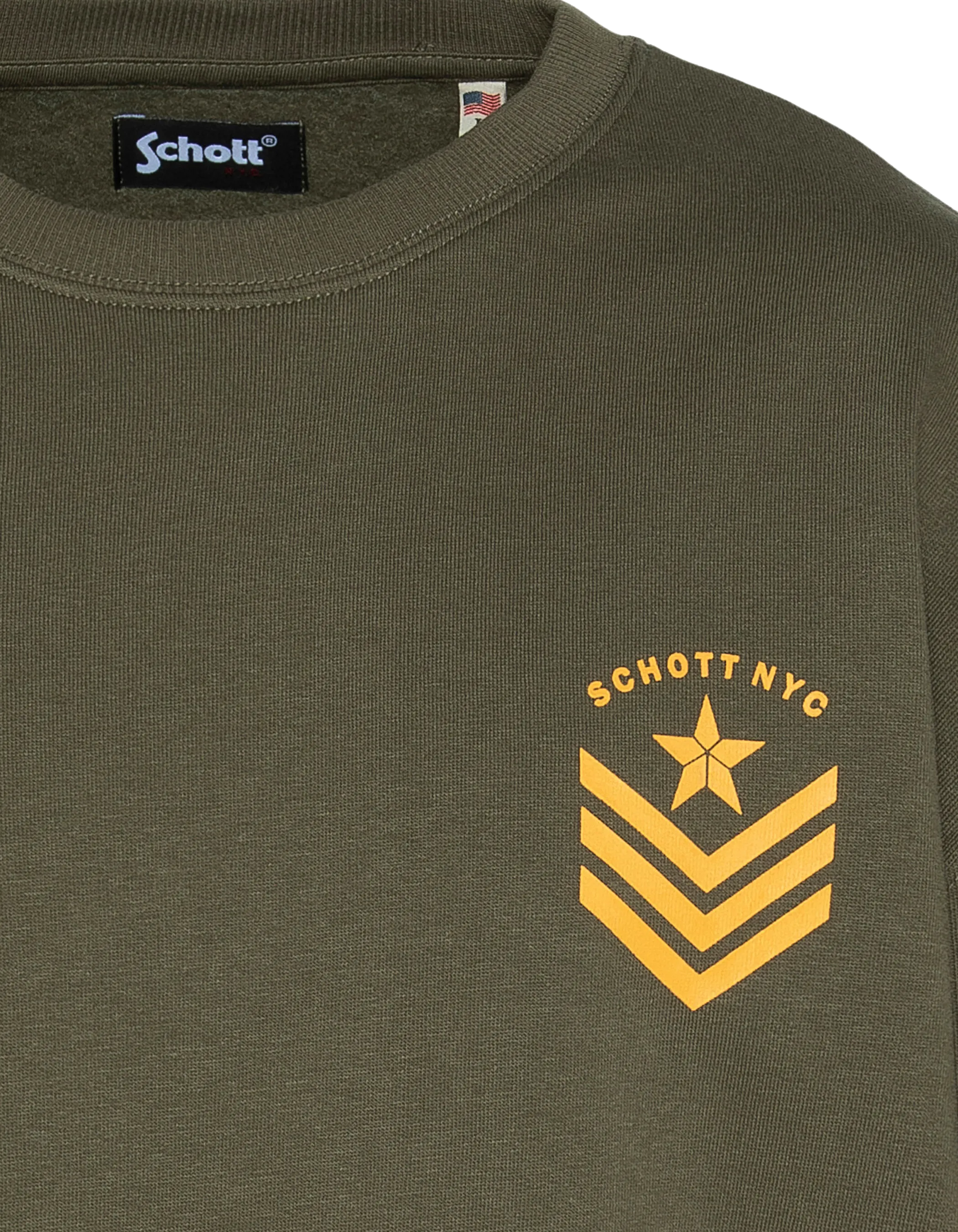 Sudadera de color caqui estampado ejército redon-3