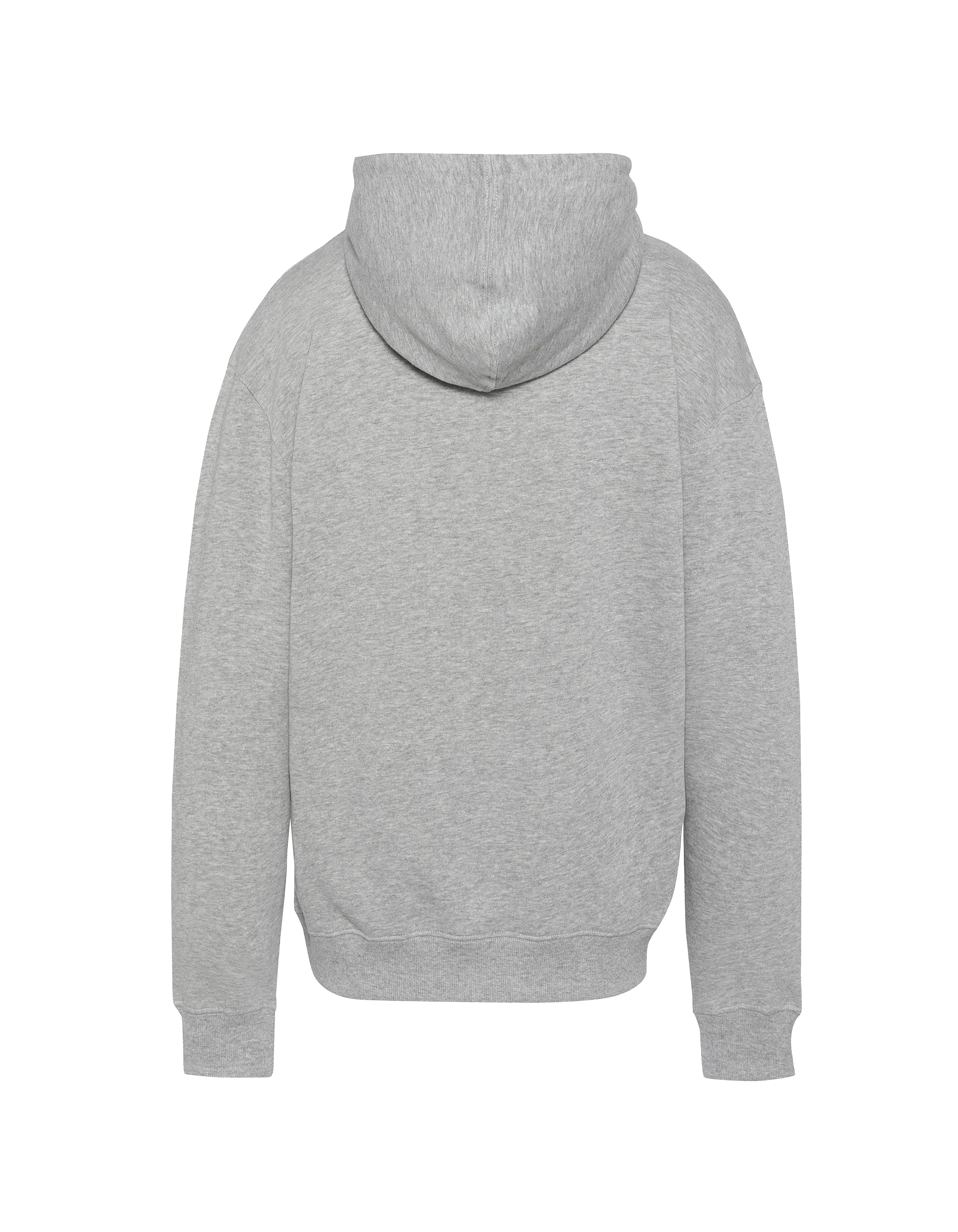 Felpa grigia grigia con cappuccio-2