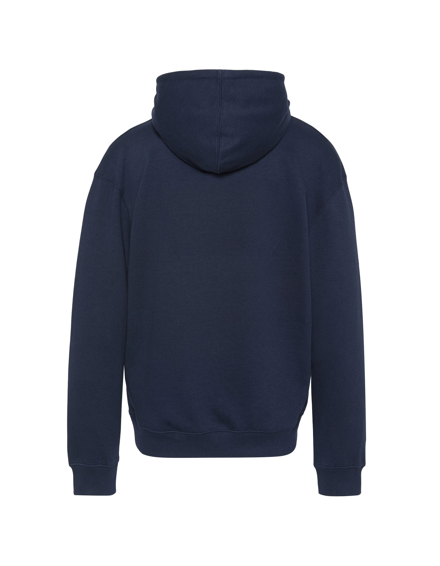 Spaccata blu navy stampato con cappuccio