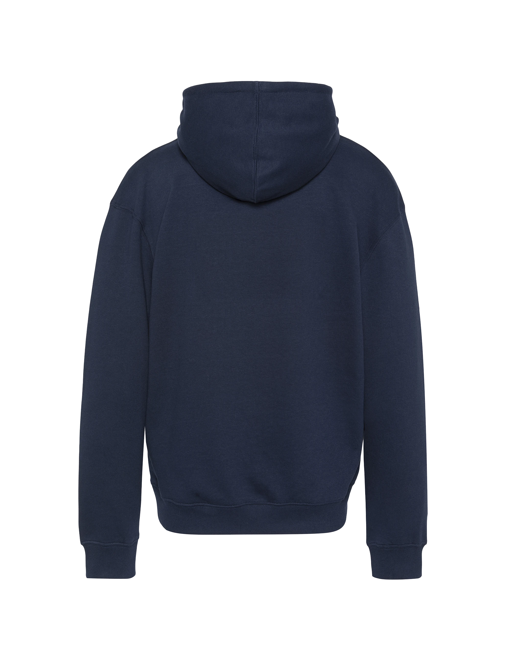 Spaccata blu navy stampato con cappuccio-2