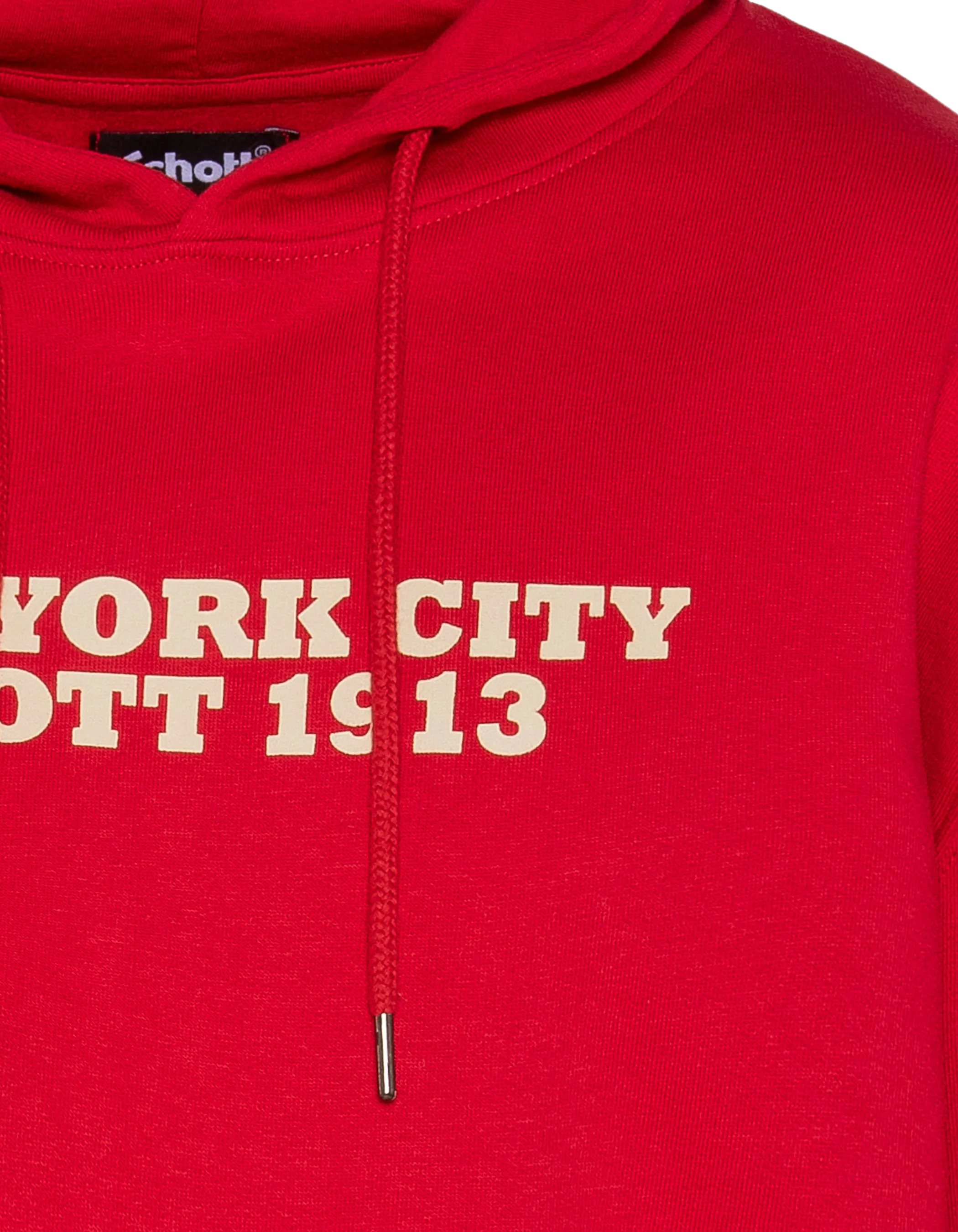 Hooded -printed red sweatshirt-3