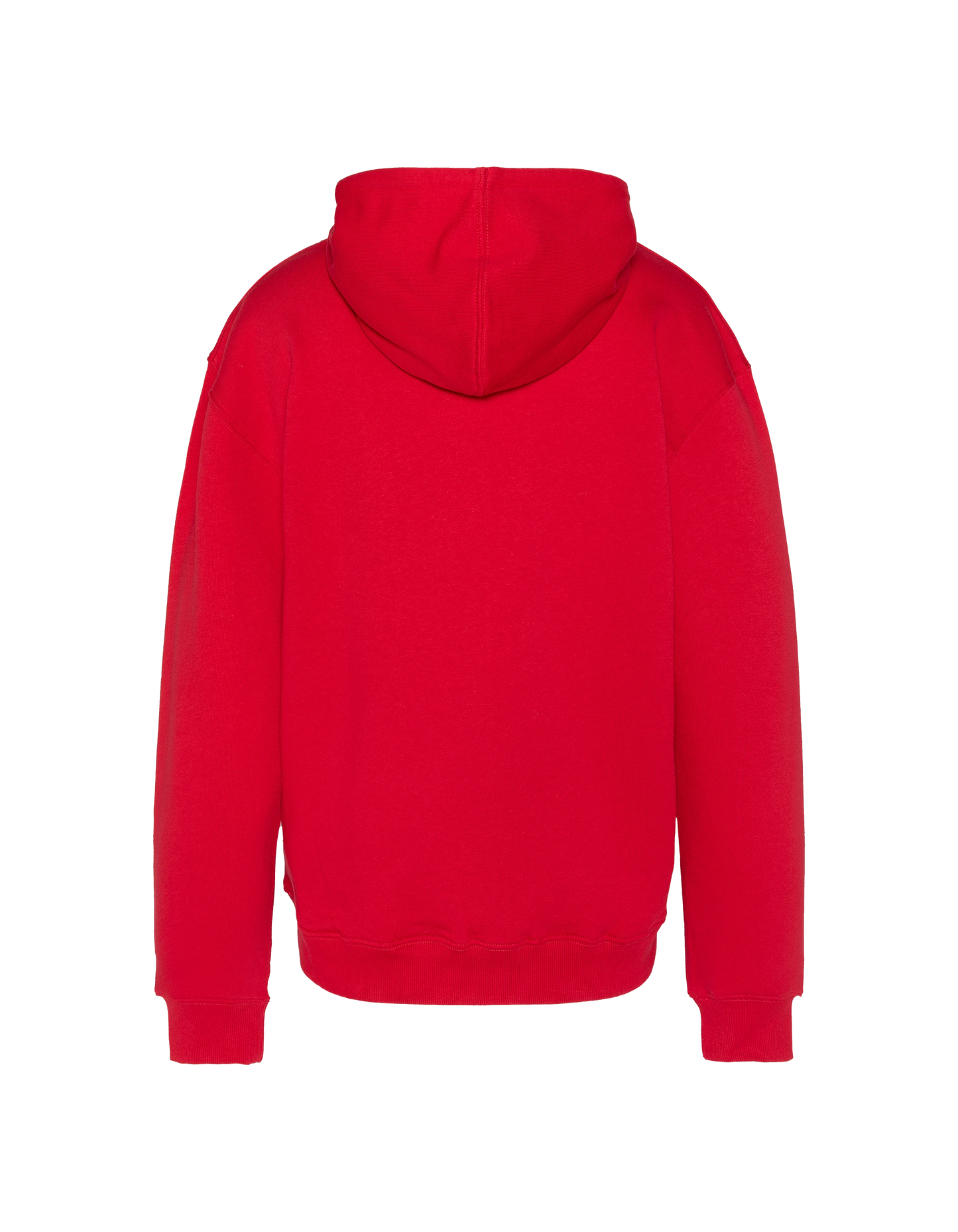 Hooded -printed red sweatshirt