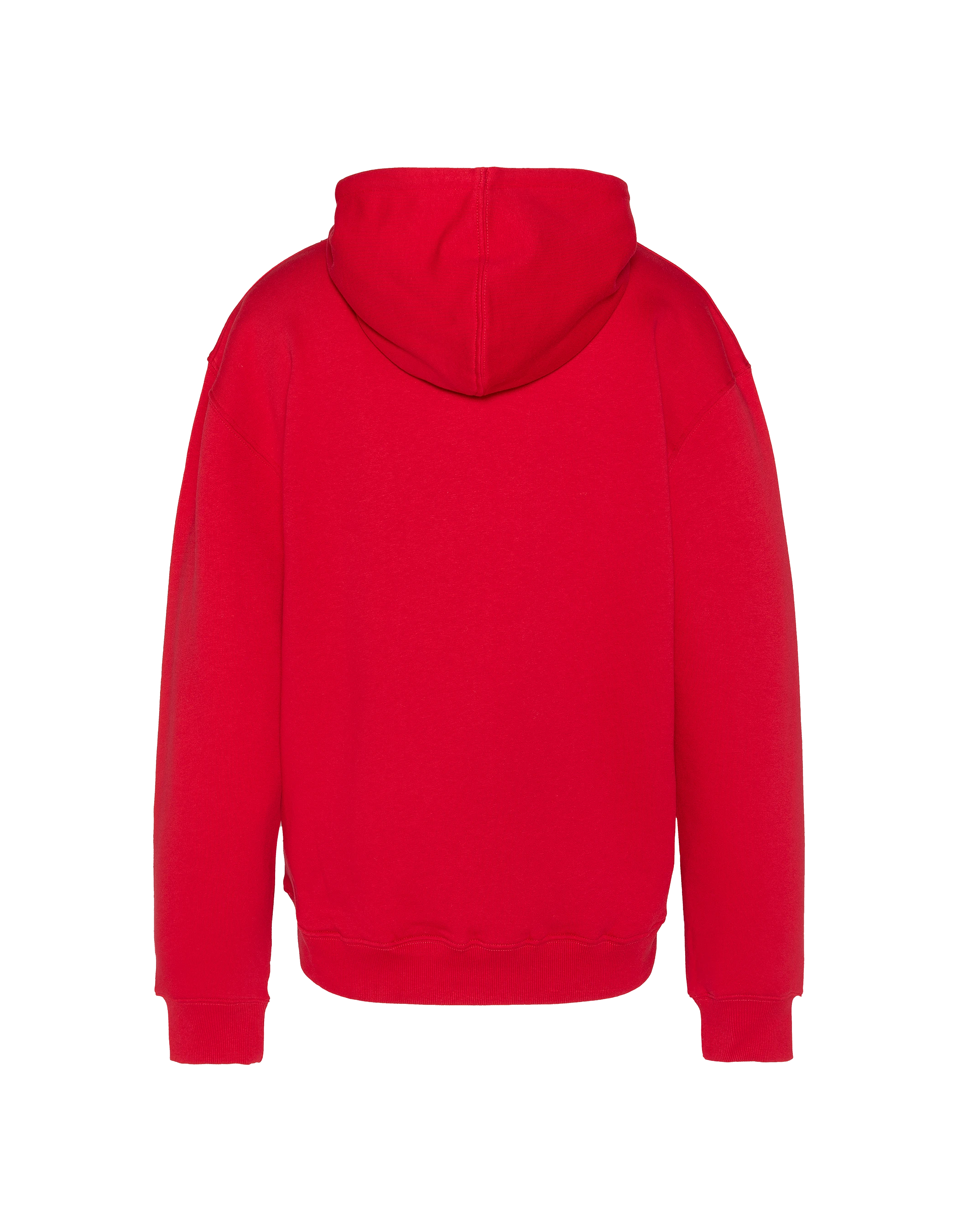 Hooded -printed red sweatshirt-2