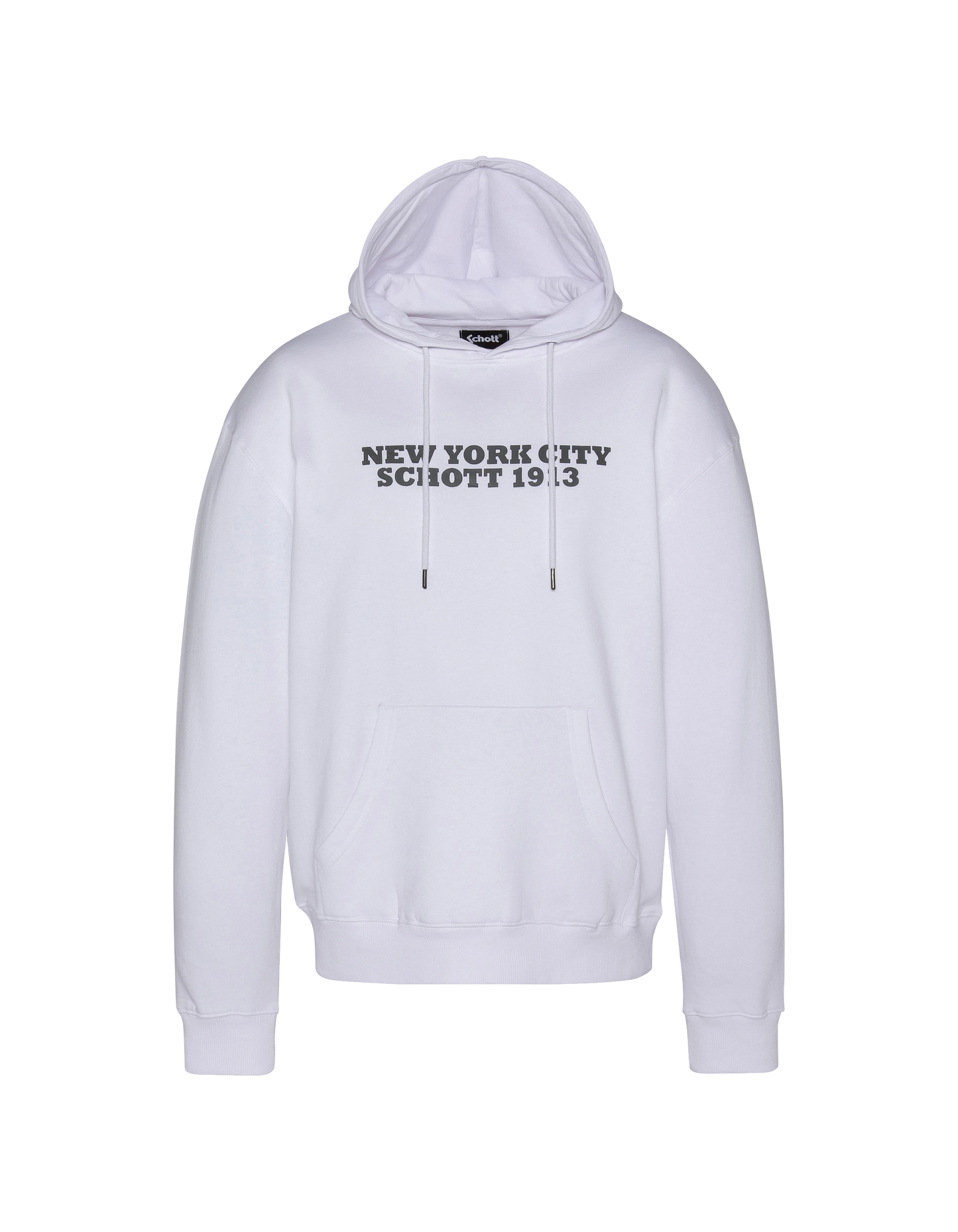 Spaccata bianca stampata con cappuccio